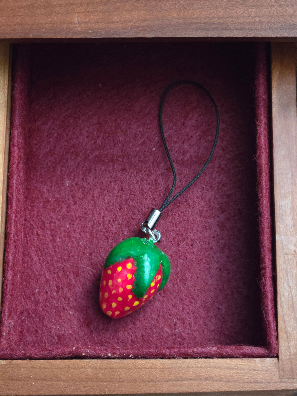 Clay Strawberry Charm
