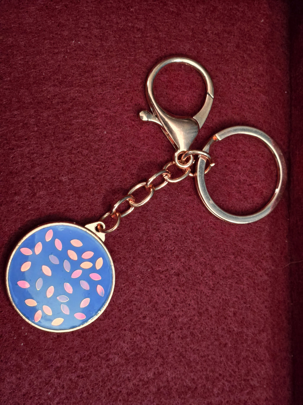 Shimmer Blue Keychain