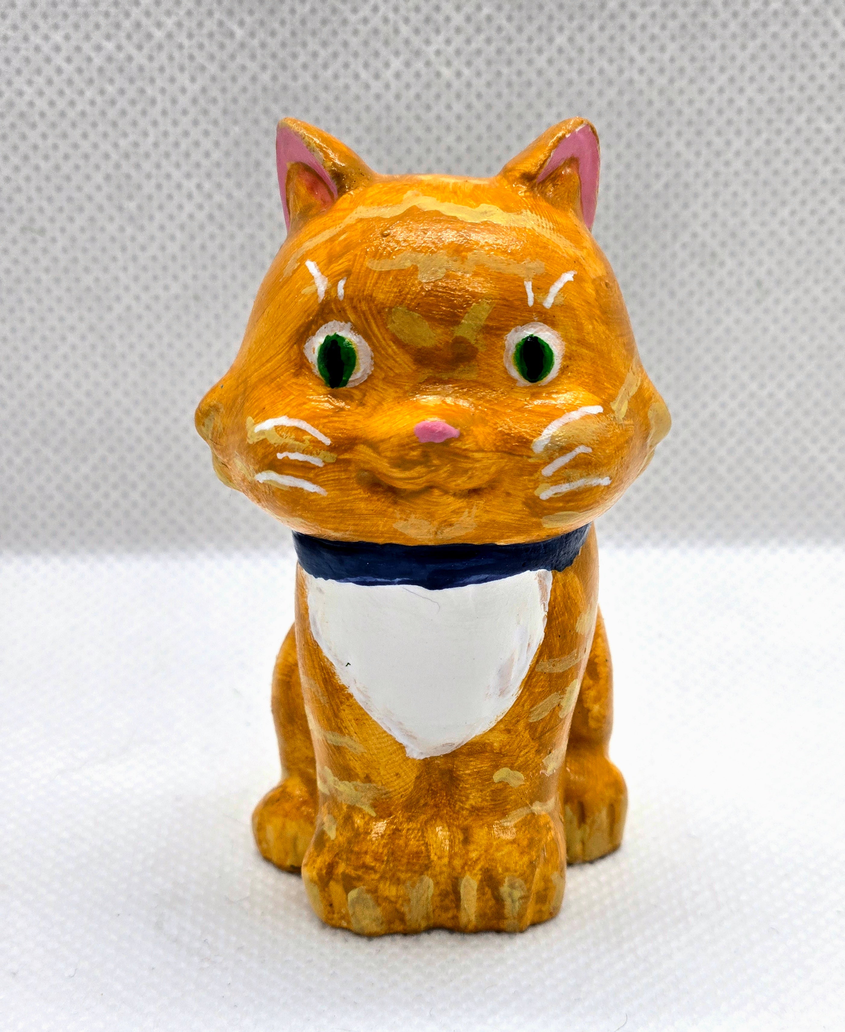 Orange Cat Plaster Figure