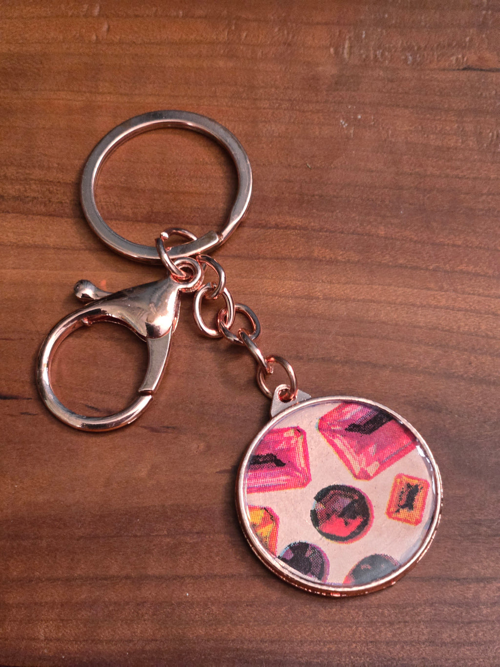 Jeweled paper keychain