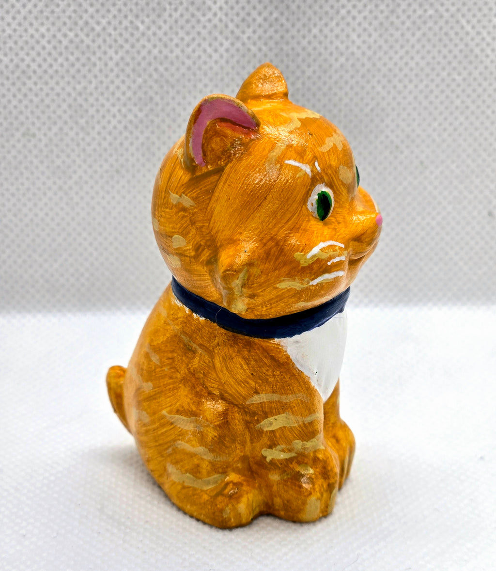 Orange Cat Plaster Figure