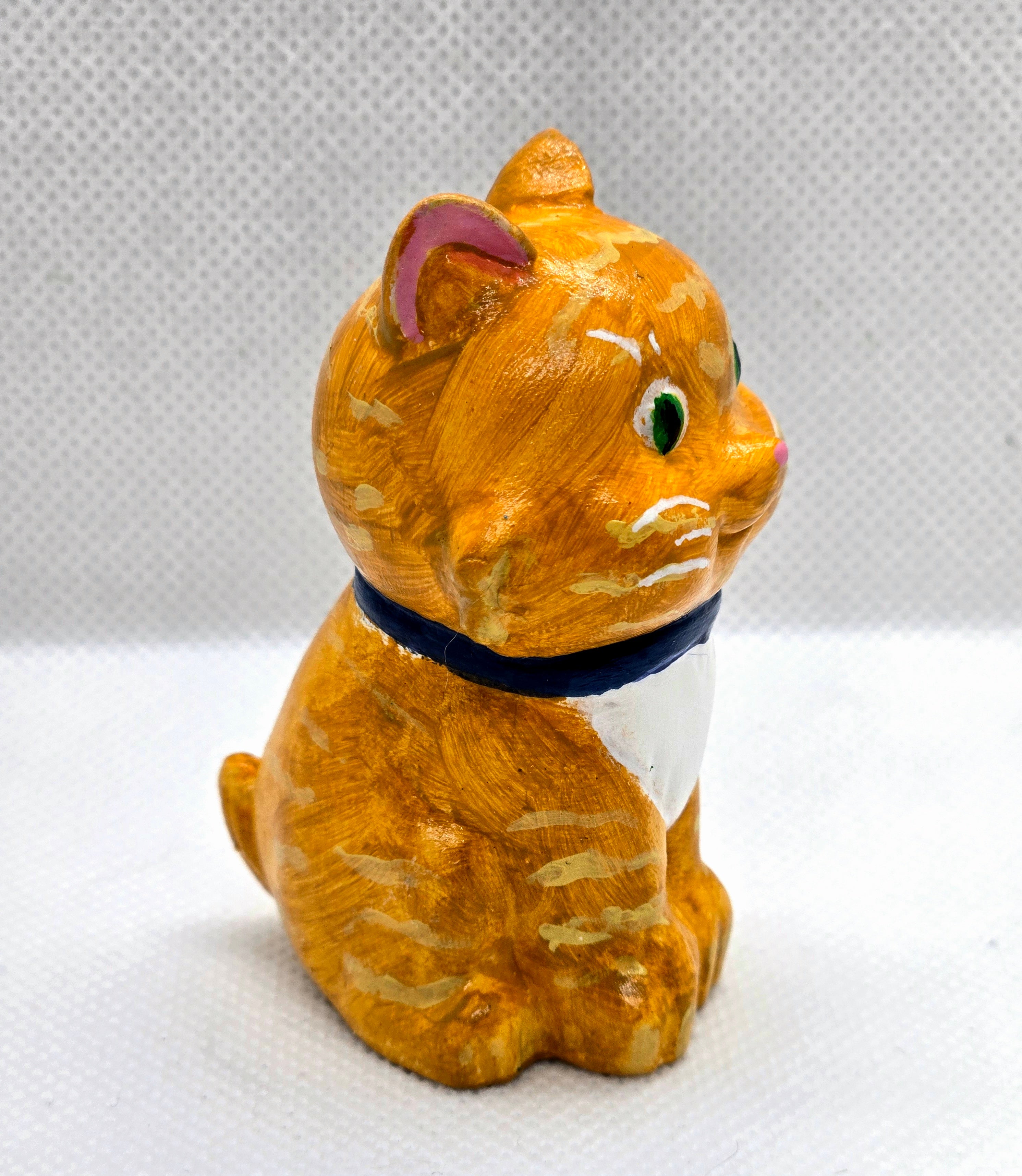 Orange Cat Plaster Figure