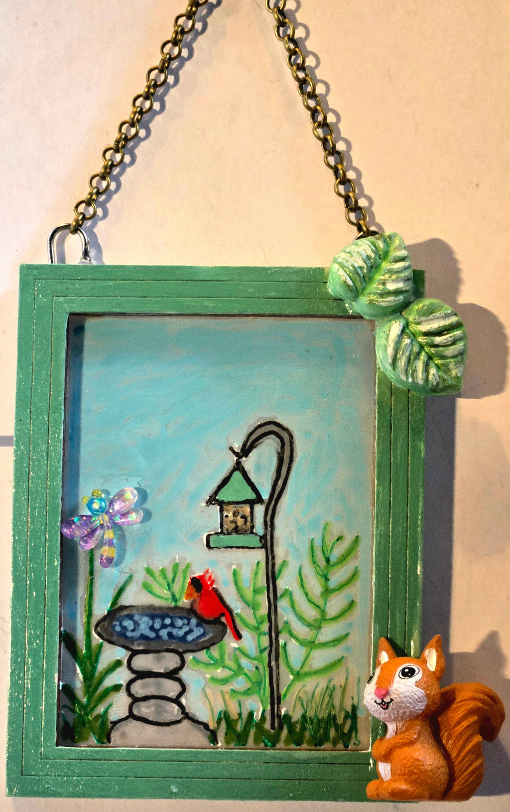 Meeting at the Feeder Art Ornament