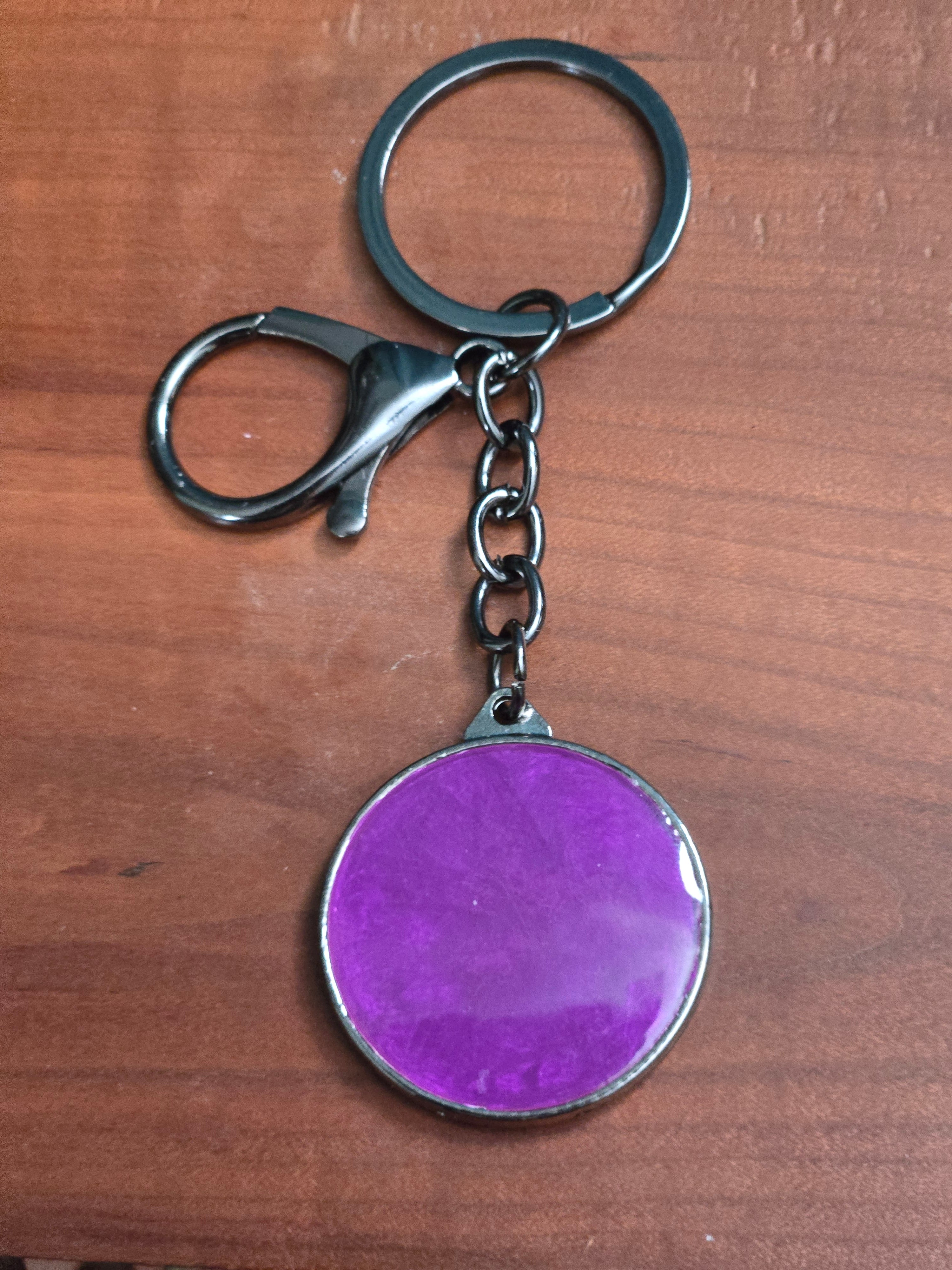 Purple textured keychain