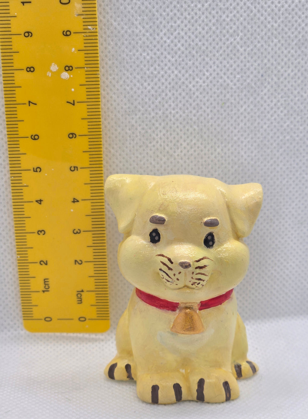 Yellow Puppy Plaster Figure