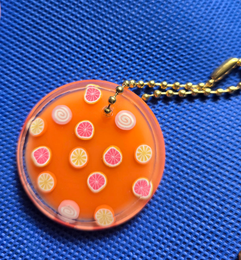 Citrus Resin Keychain