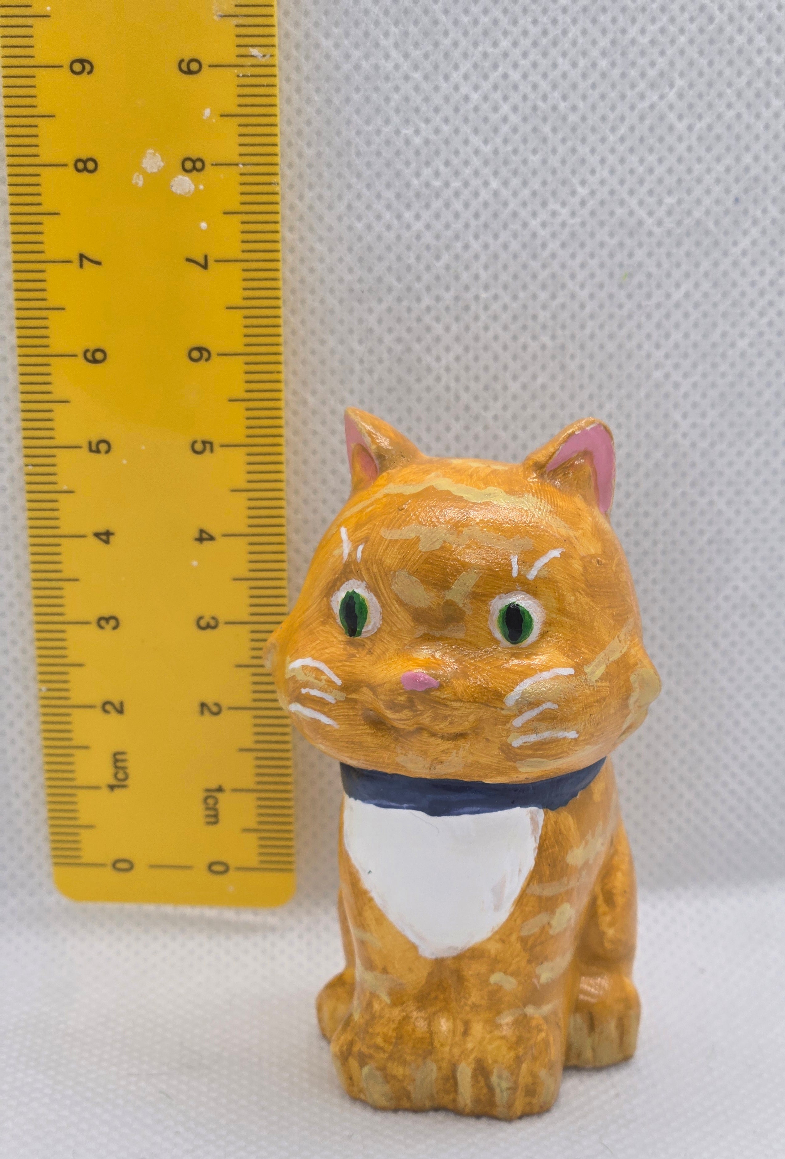 Orange Cat Plaster Figure