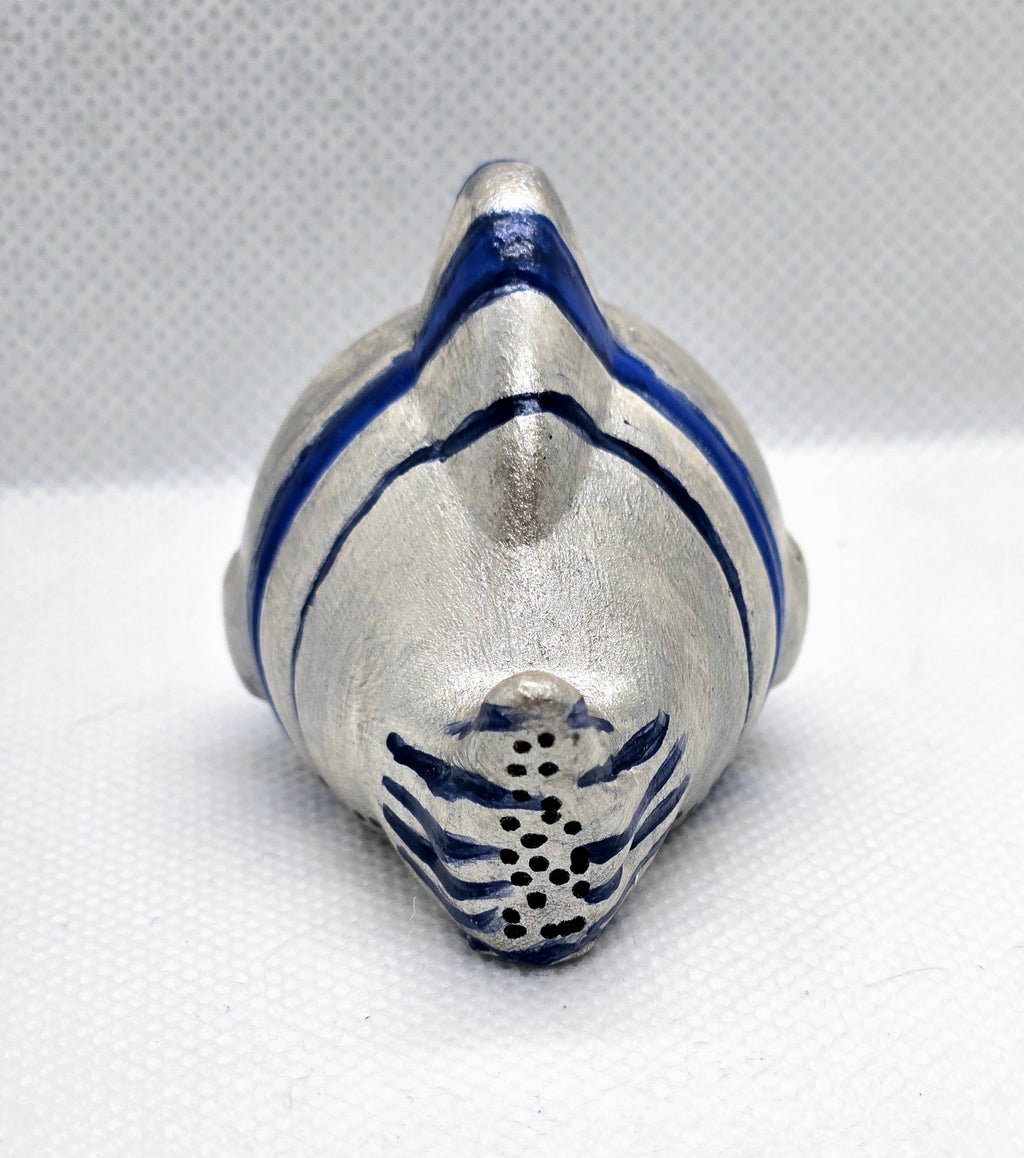 Friendly Silver Fish Plaster Figure