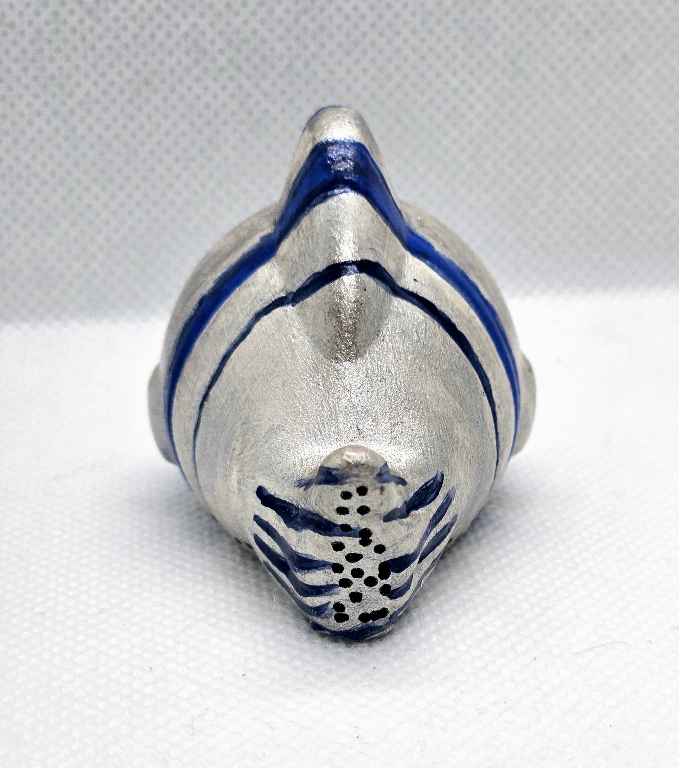Friendly Silver Fish Plaster Figure