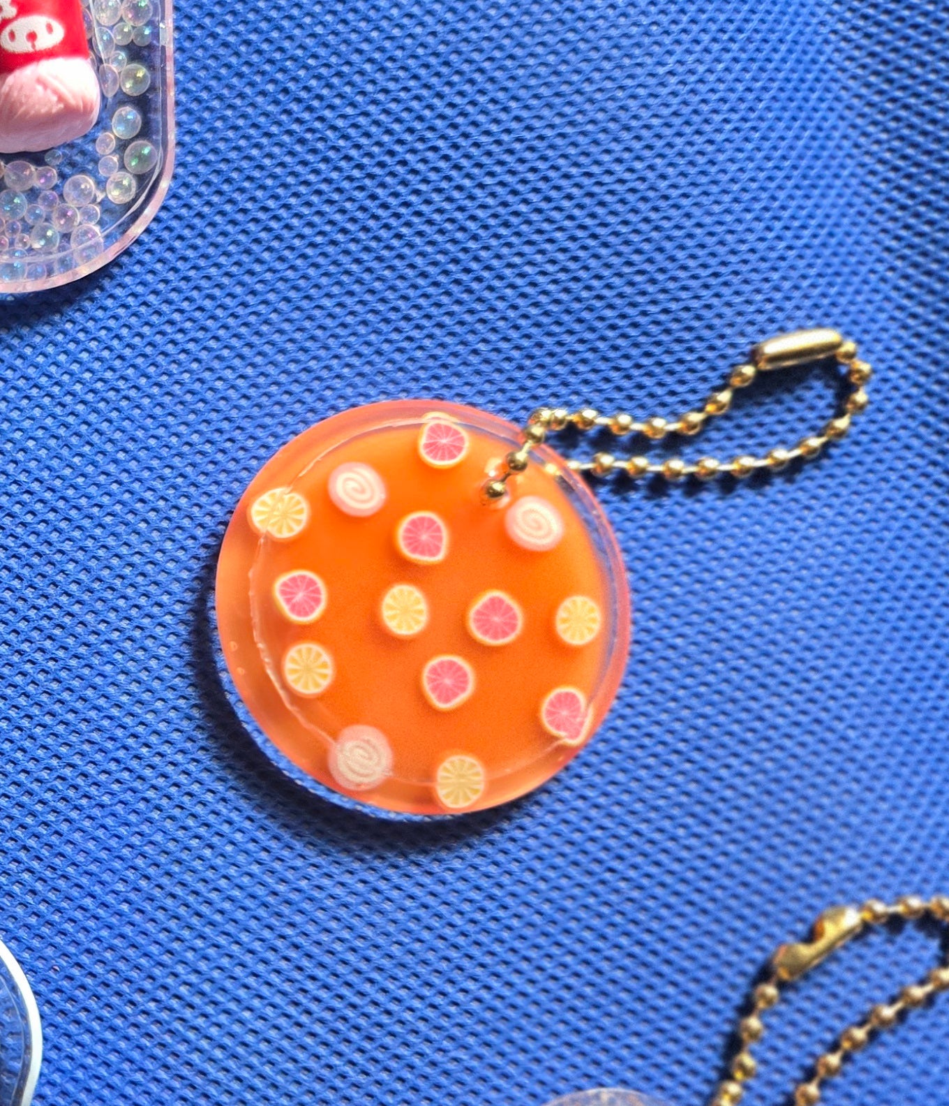Citrus Resin Keychain