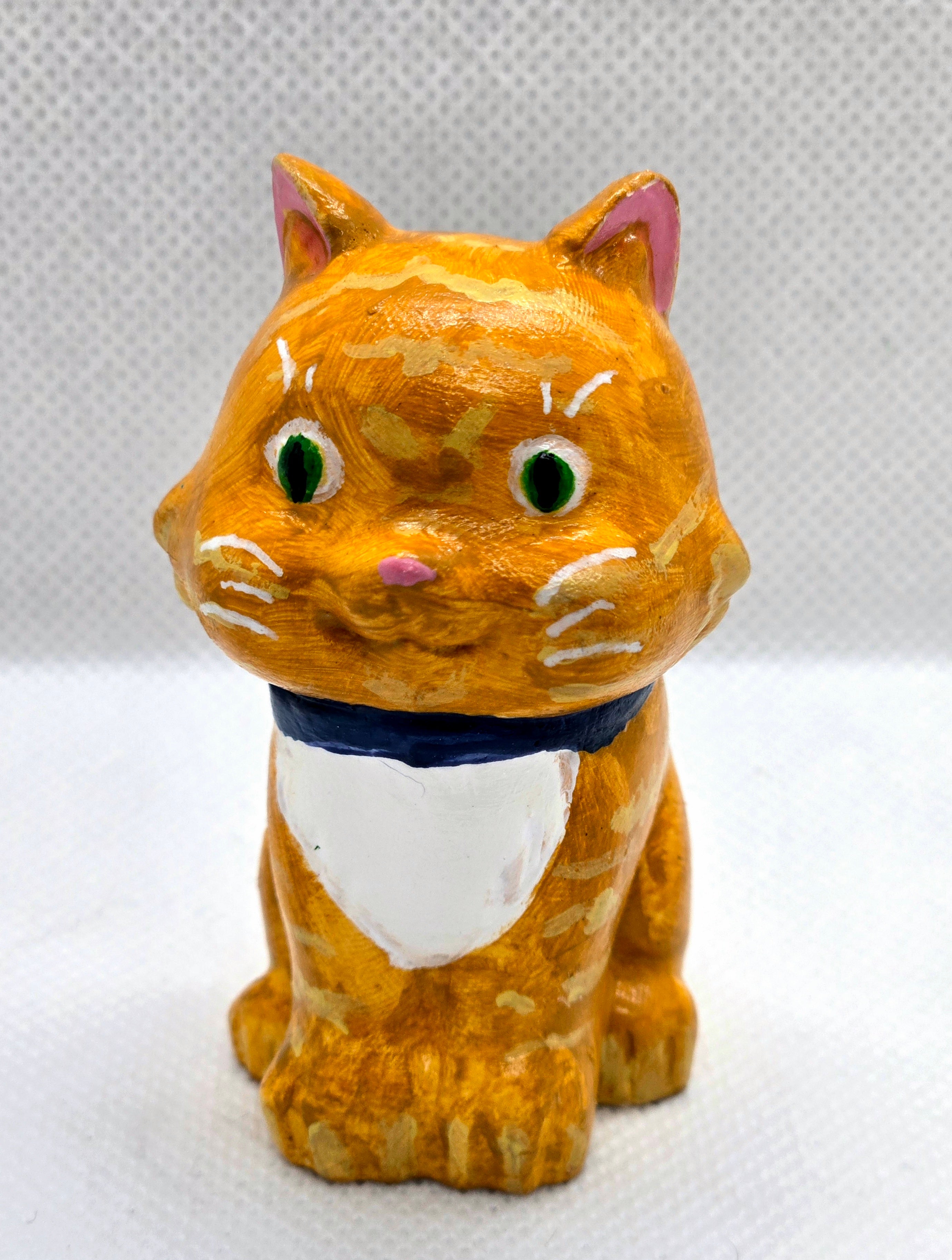 Orange Cat Plaster Figure