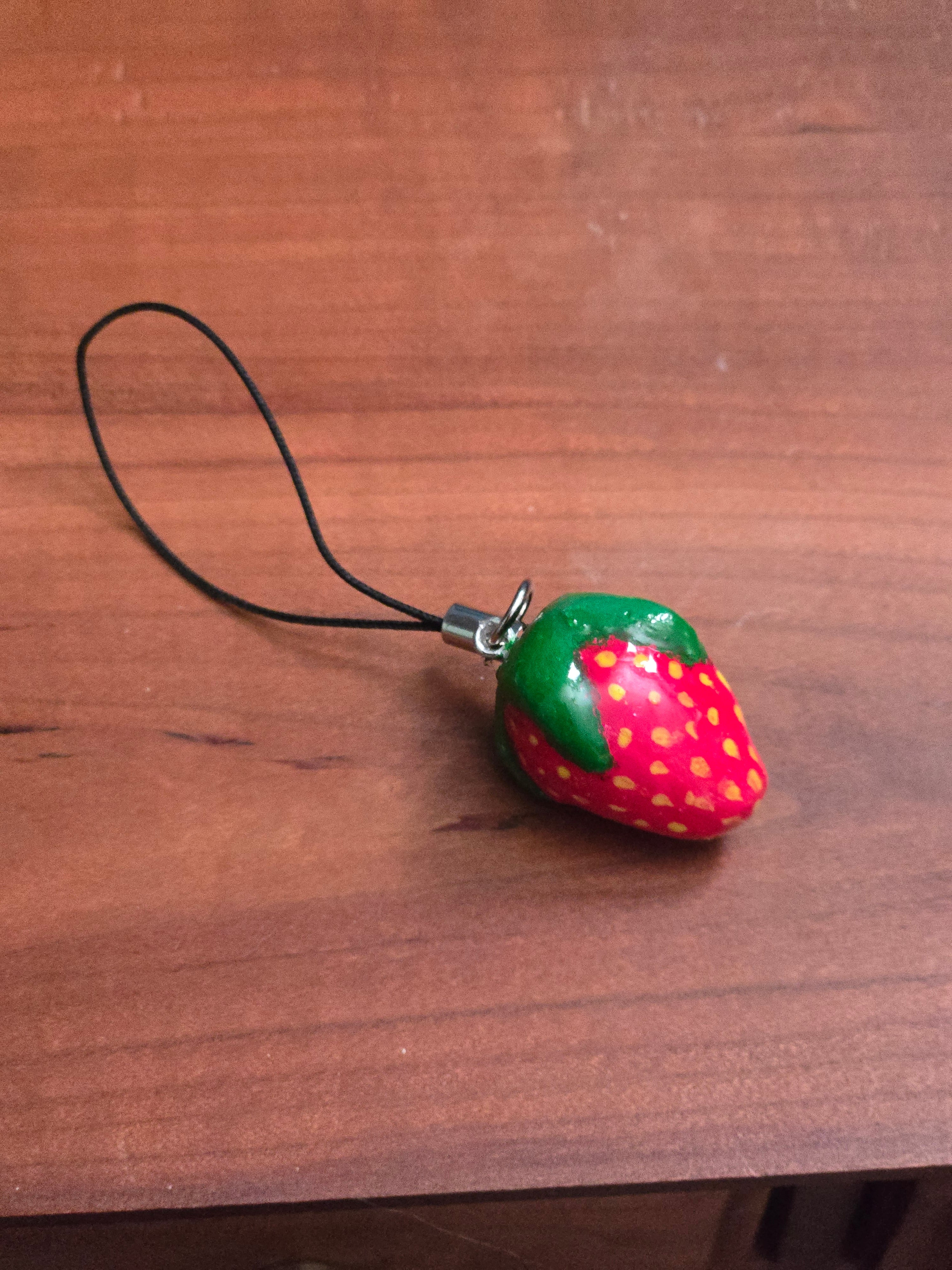 Clay Strawberry Charm