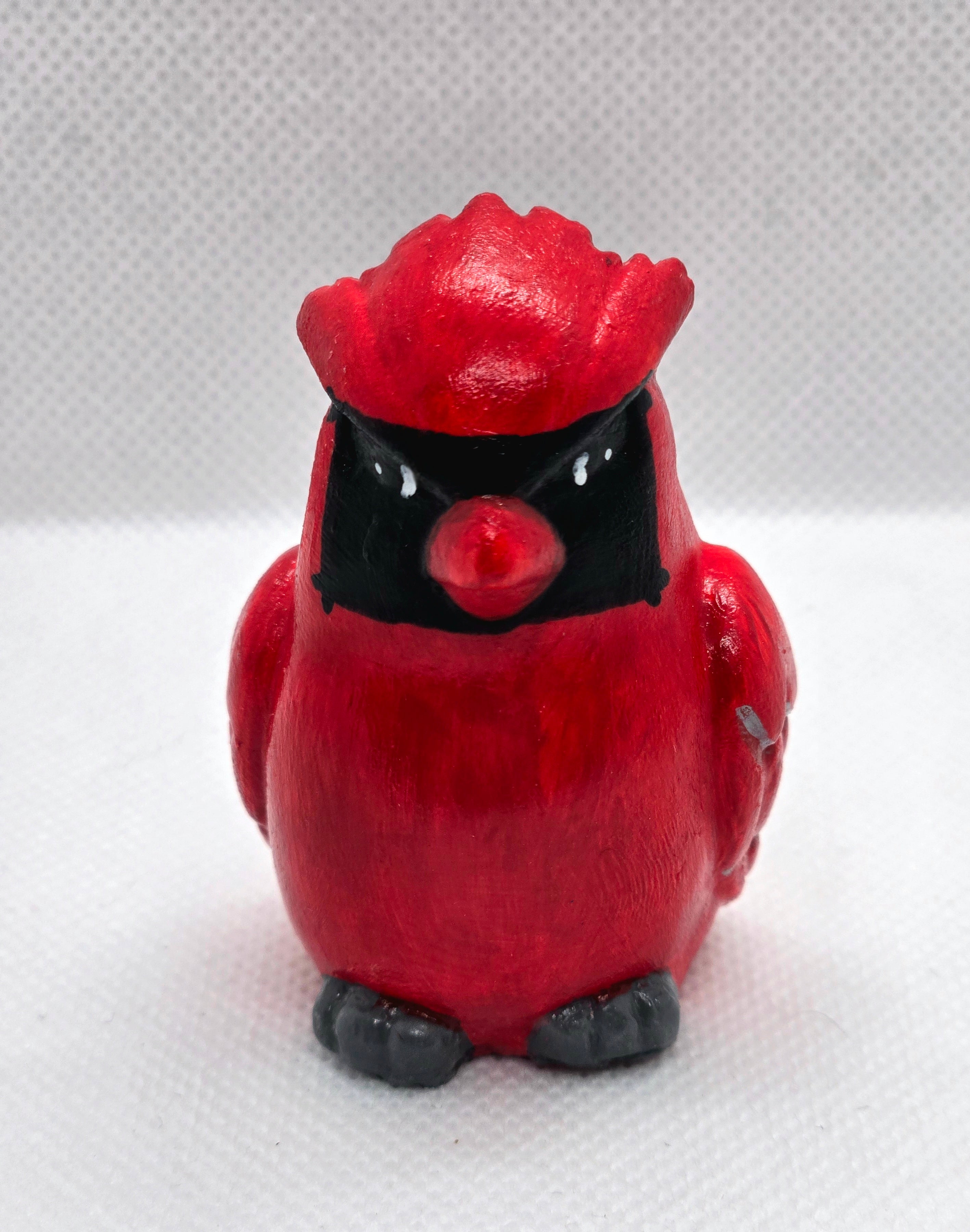 Red Cardinal Plaster Figure