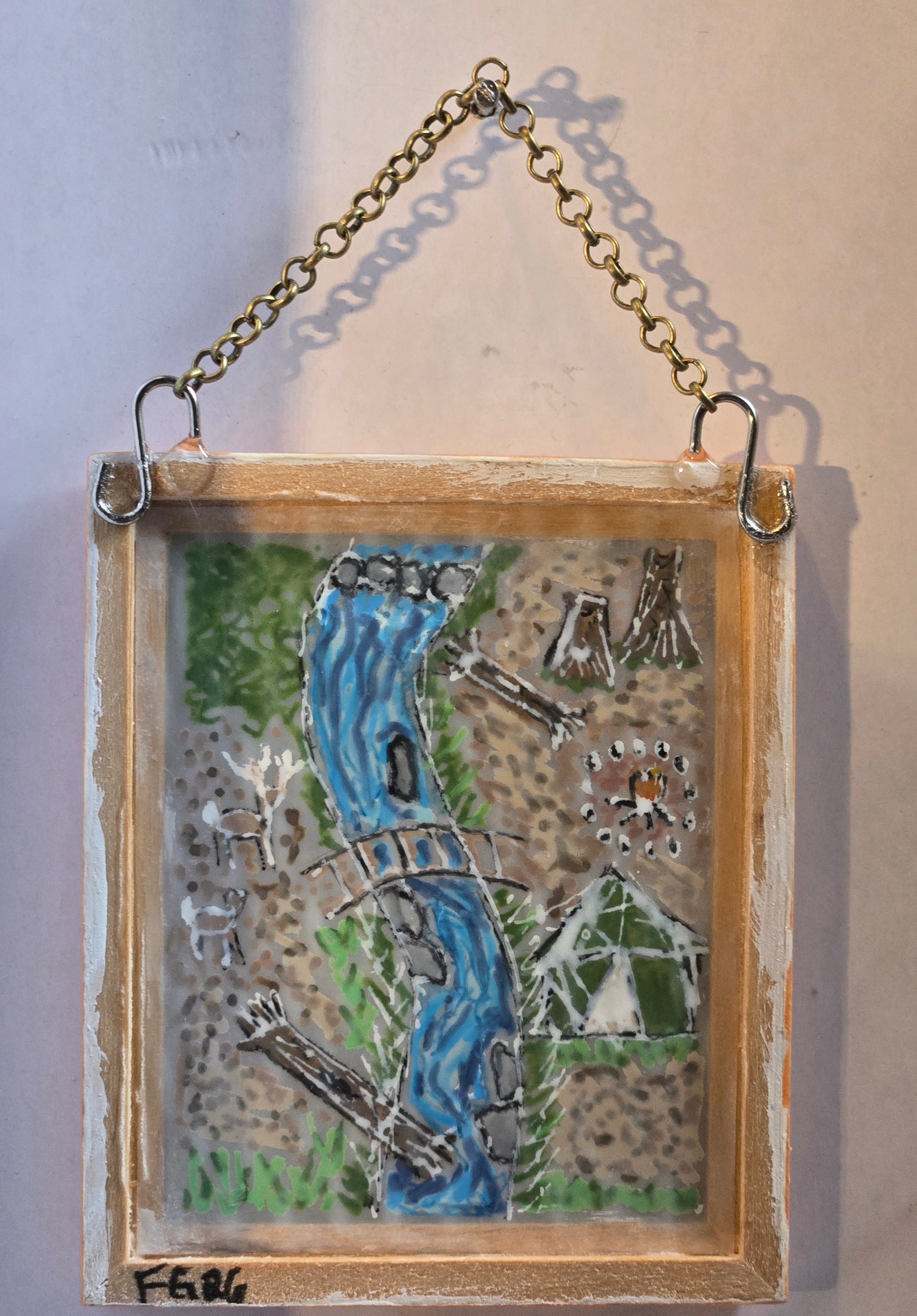 Tiny Camp Site Art Ornament