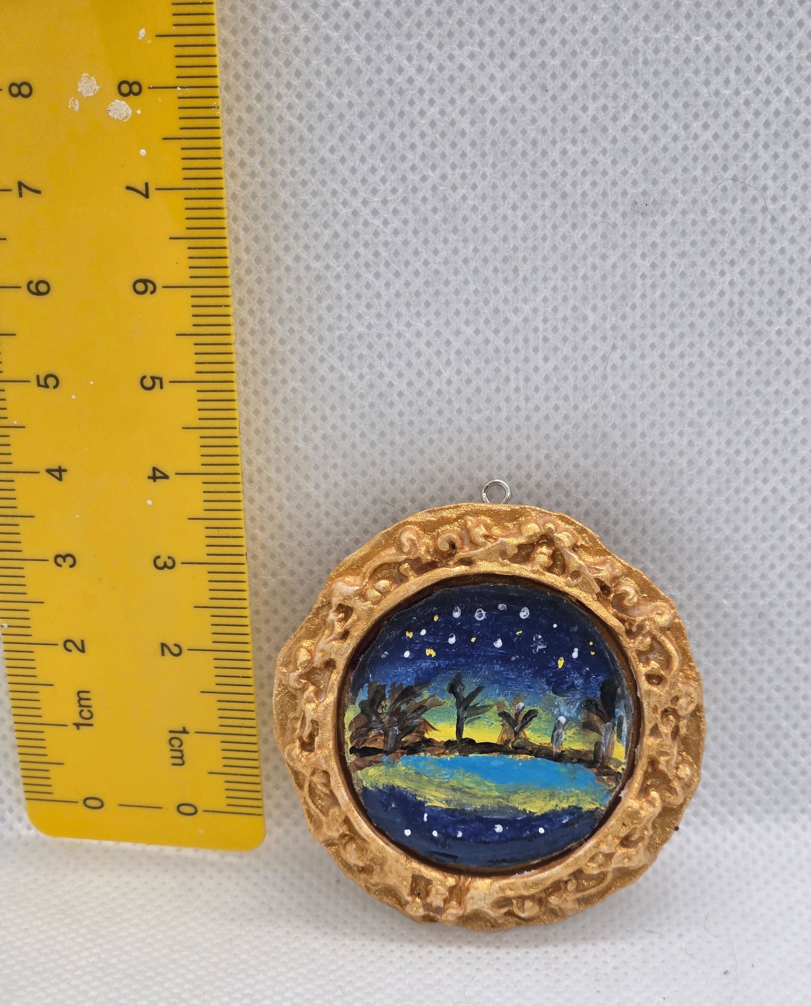 Starry Beach Miniature Painting