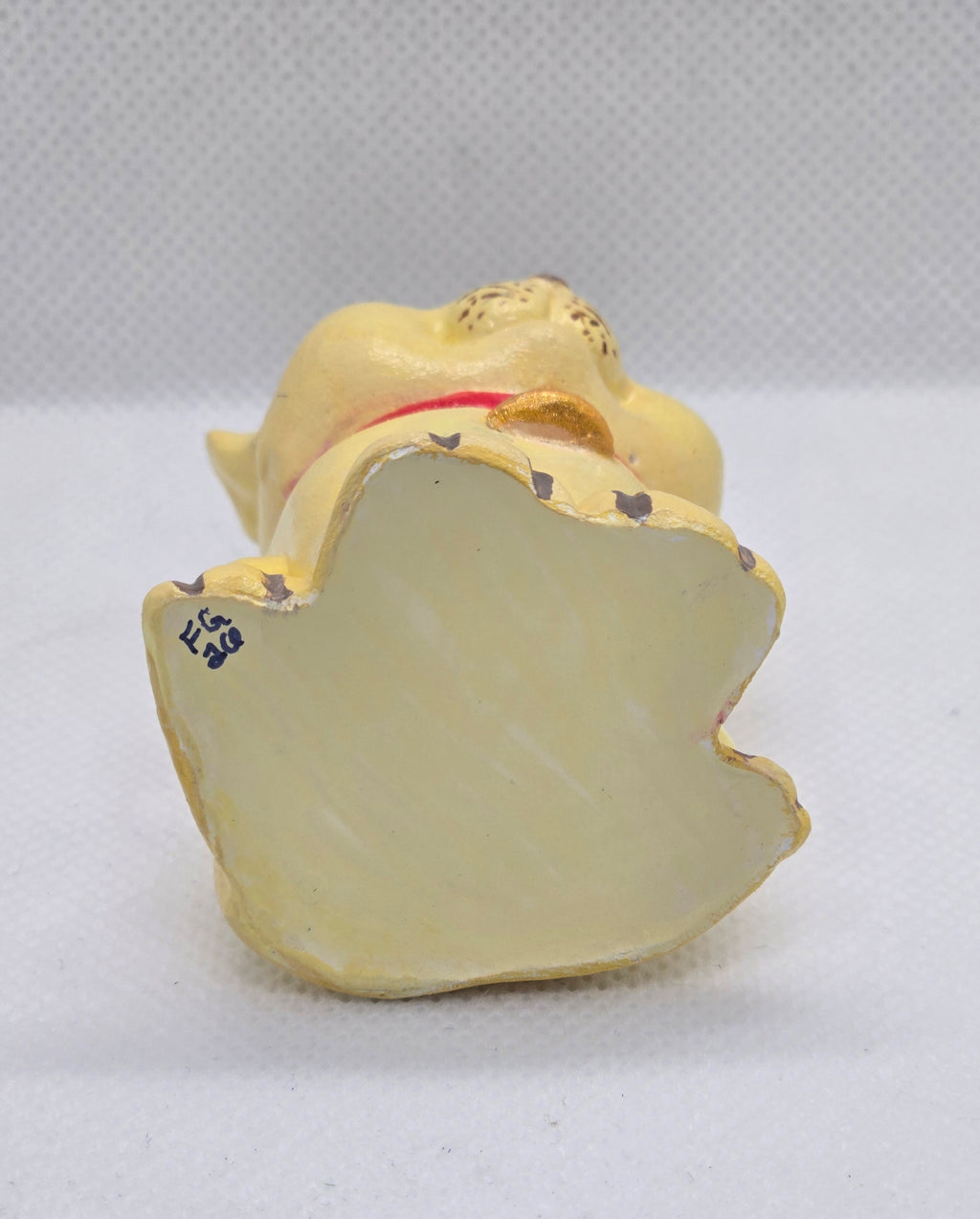 Yellow Puppy Plaster Figure