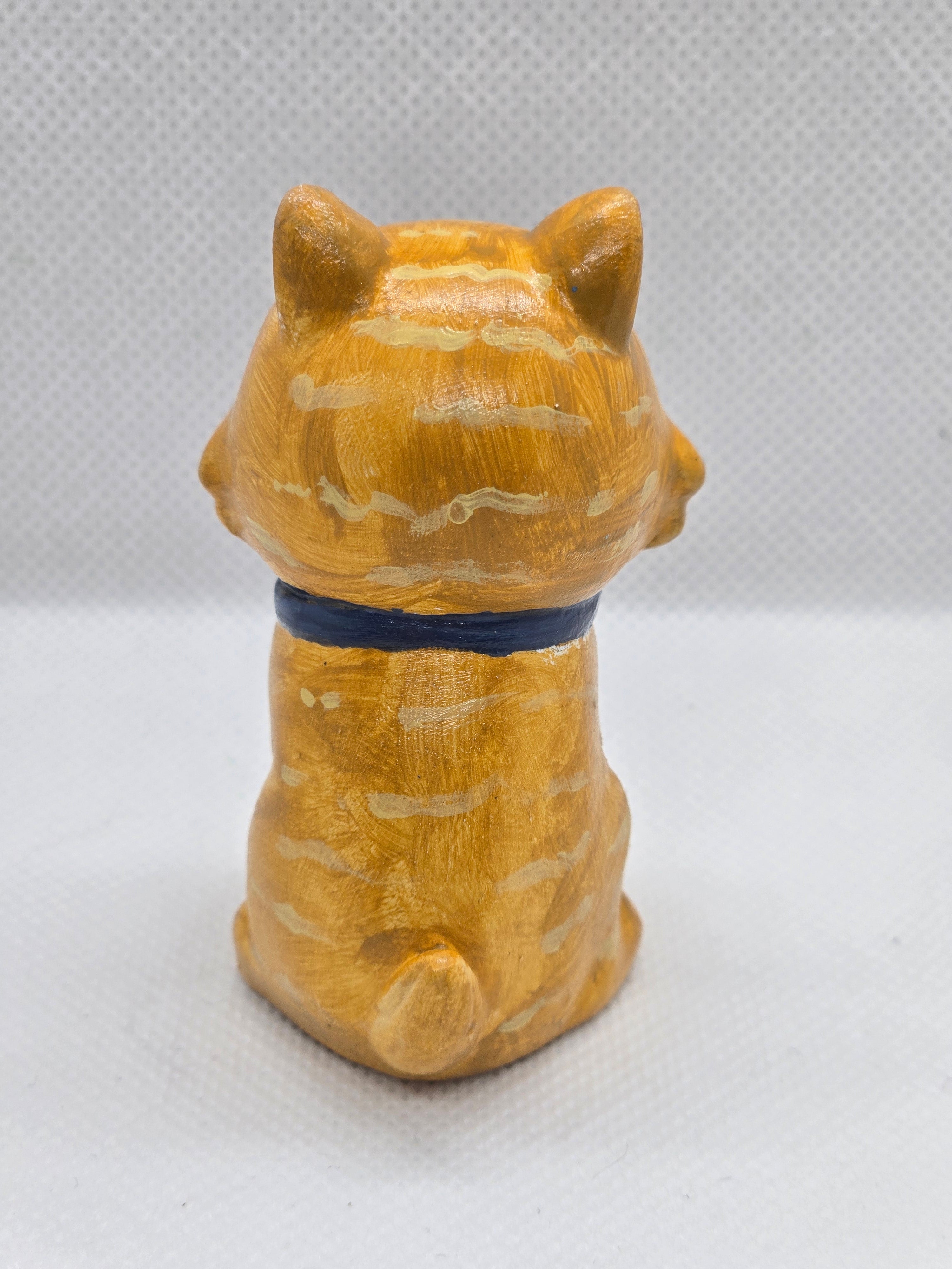 Orange Cat Plaster Figure