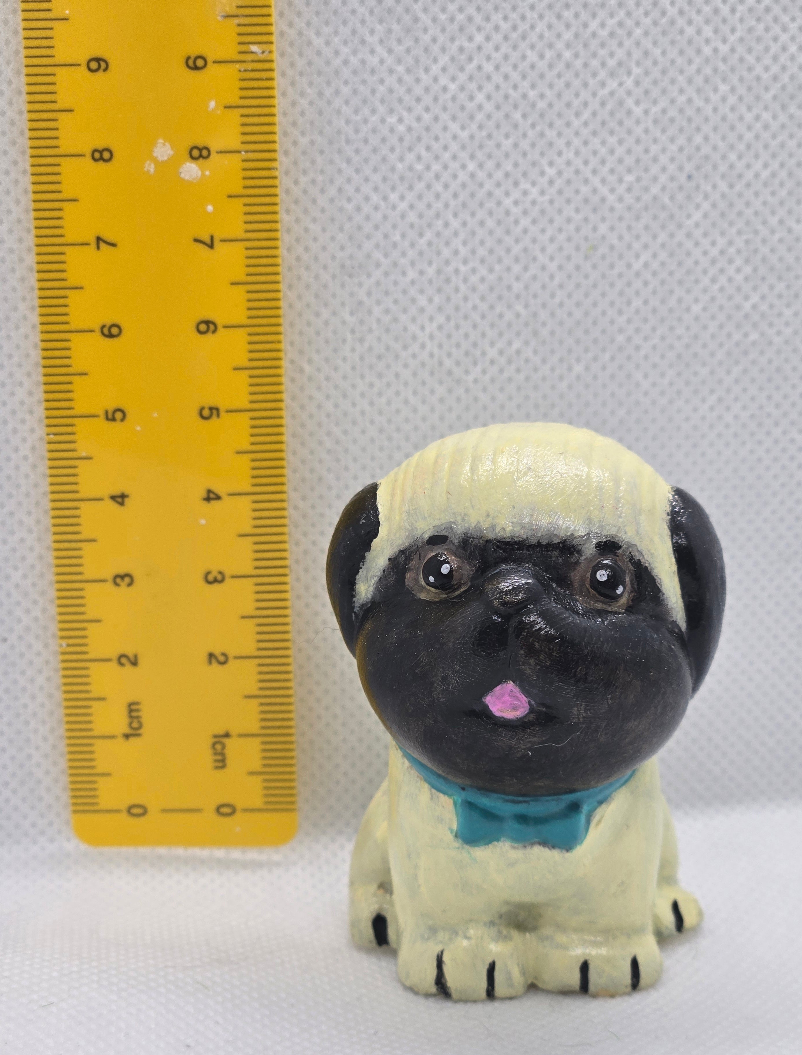 Pug Plaster Figure
