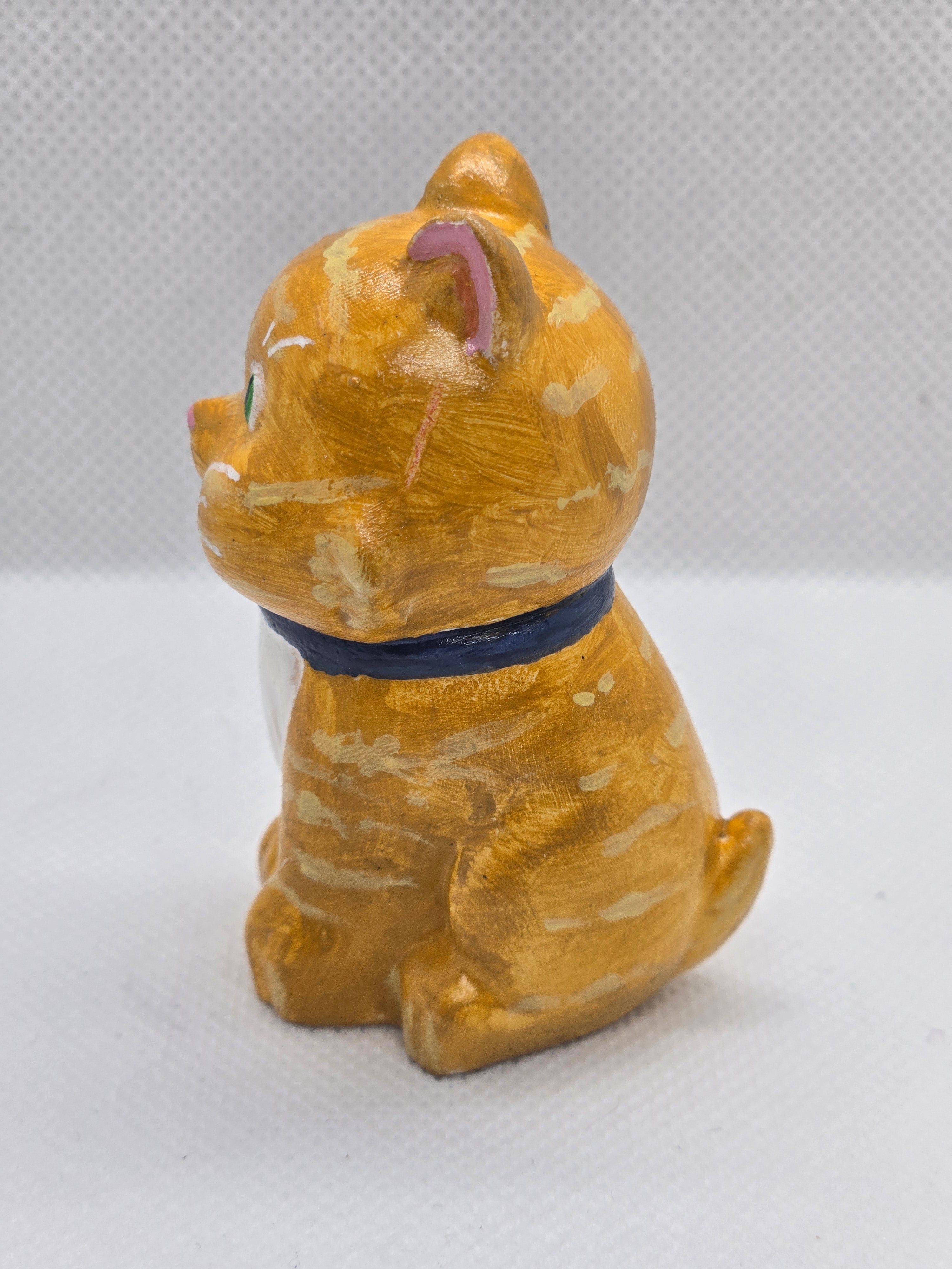 Orange Cat Plaster Figure