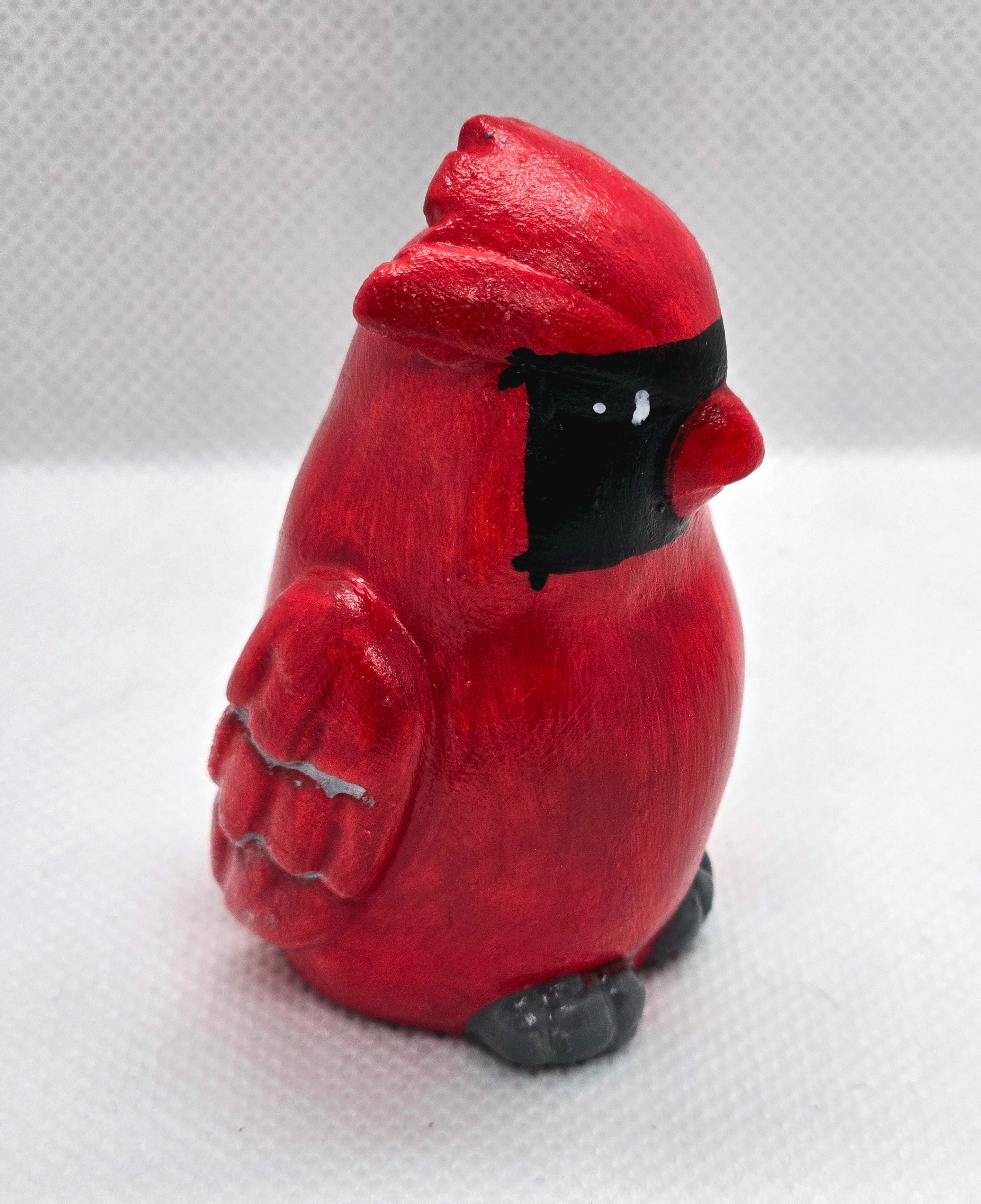 Red Cardinal Plaster Figure
