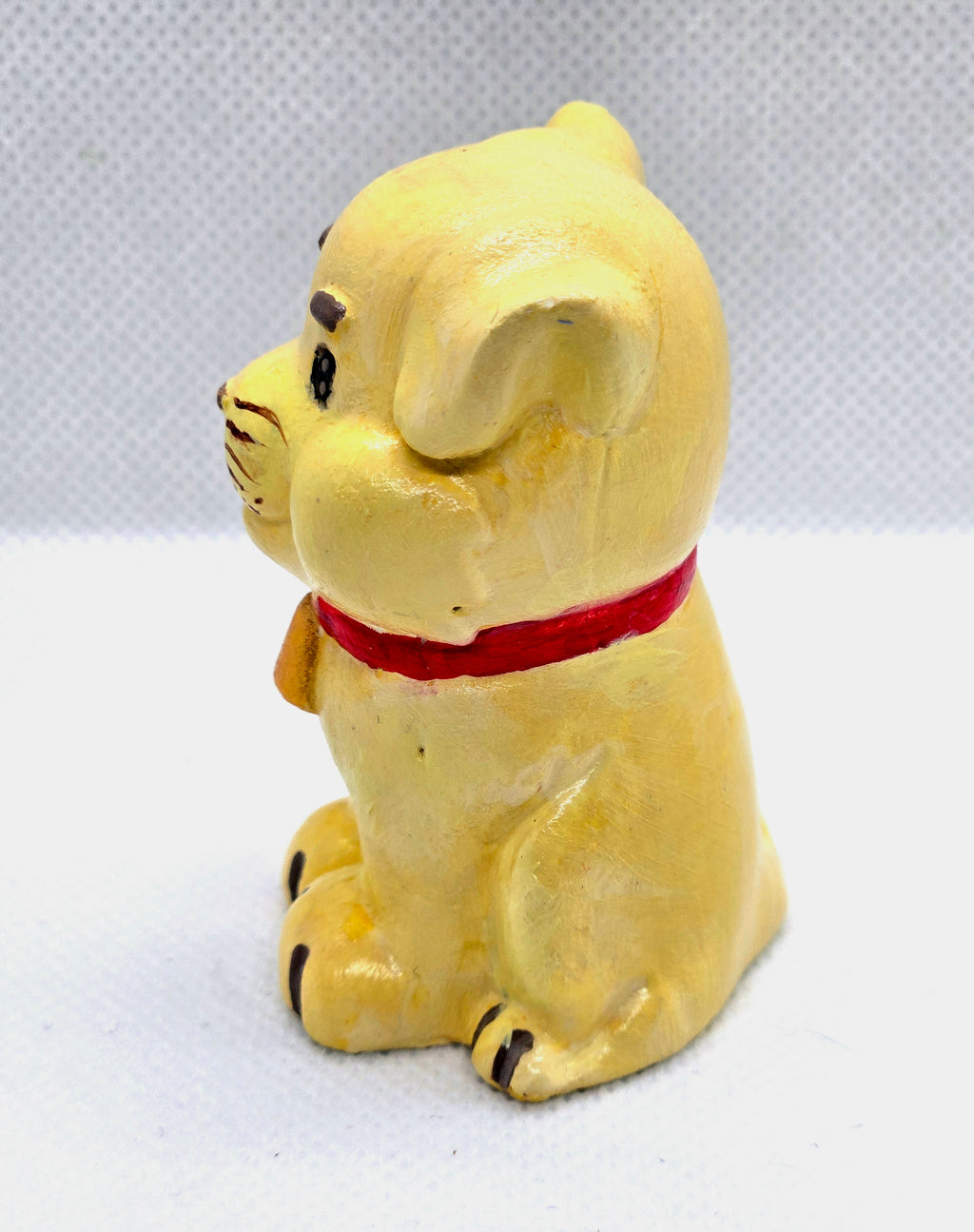 Yellow Puppy Plaster Figure