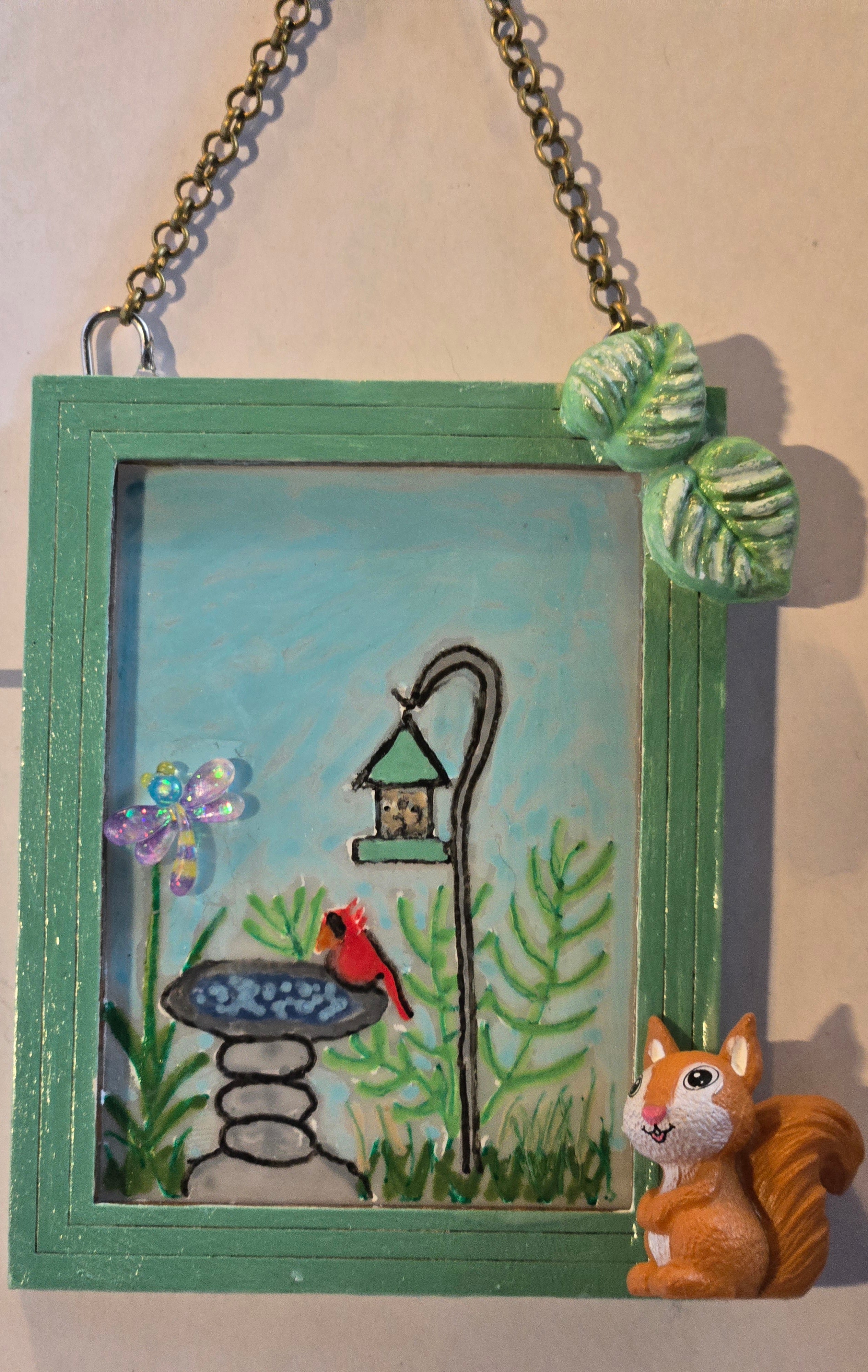 Meeting at the Feeder Art Ornament
