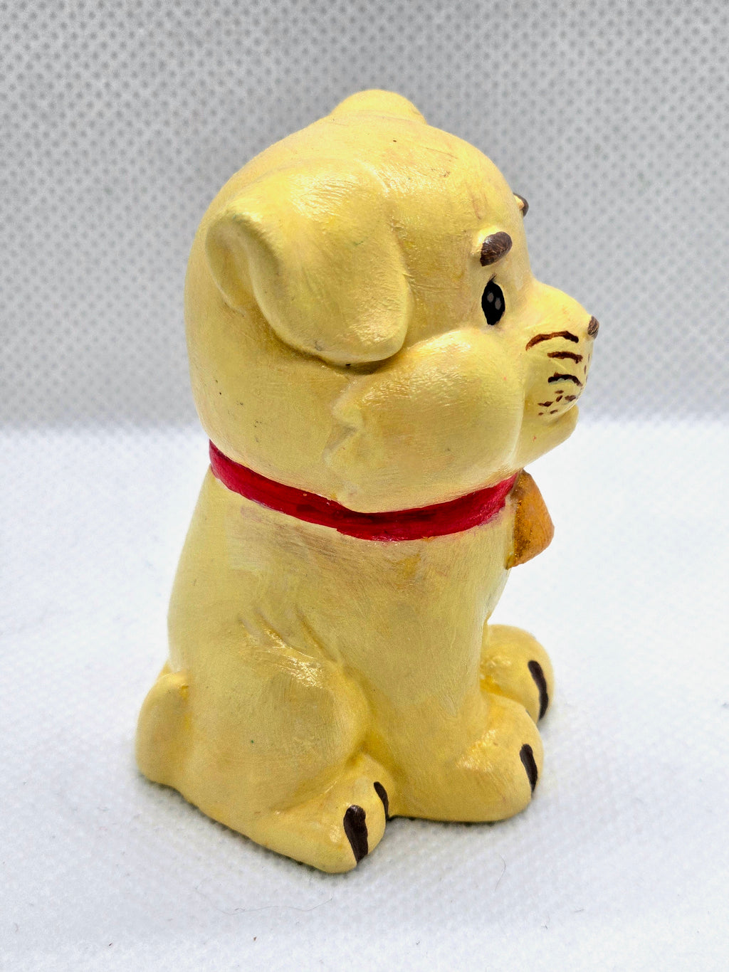 Yellow Puppy Plaster Figure