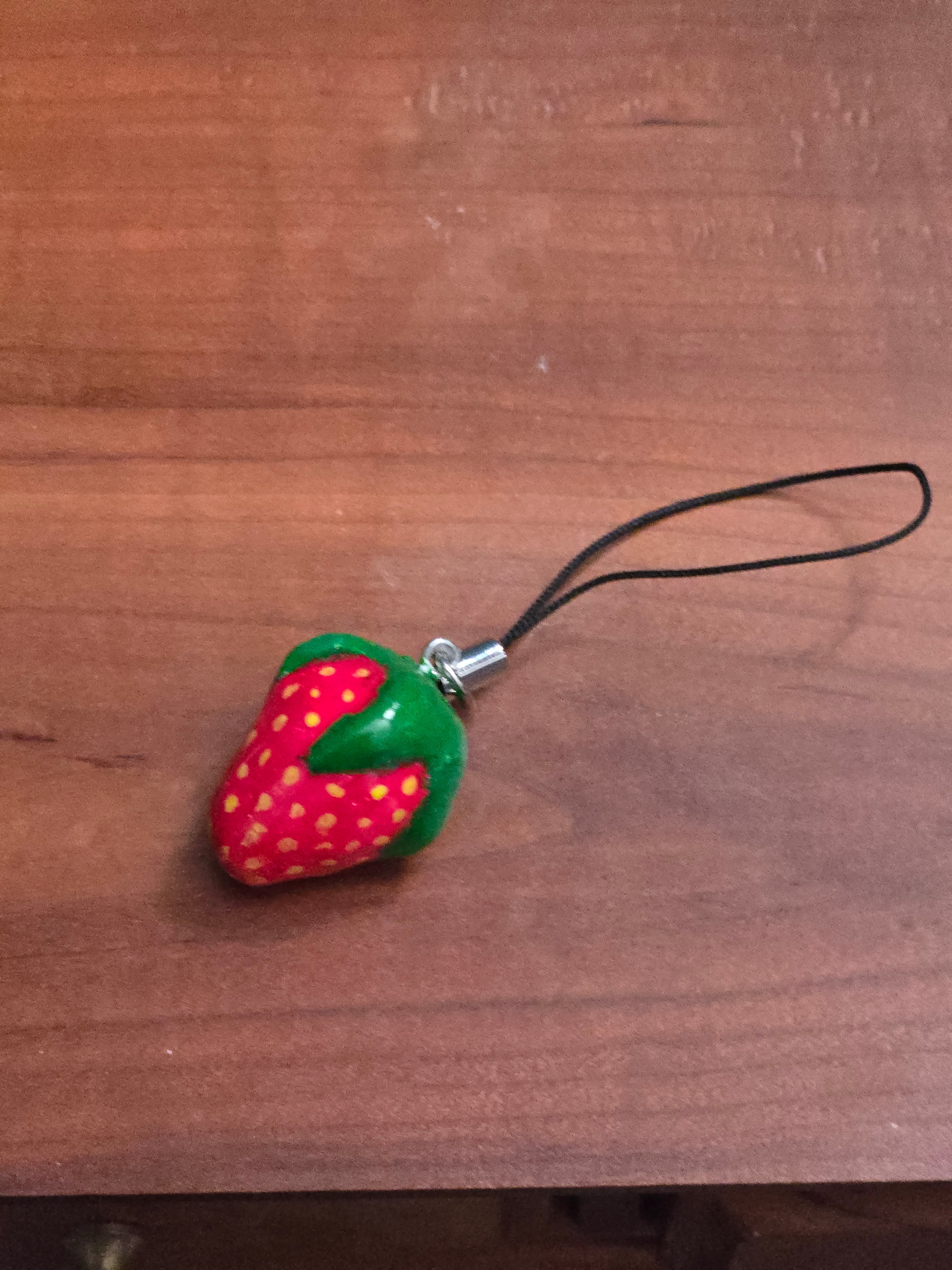 Clay Strawberry Charm
