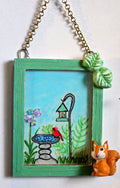 Meeting at the Feeder Art Ornament