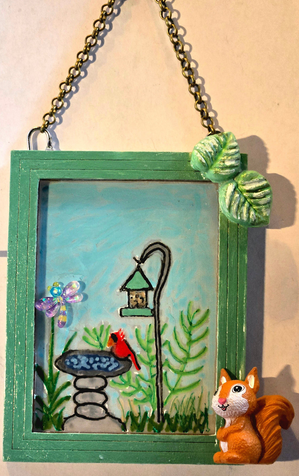 Meeting at the Feeder Art Ornament
