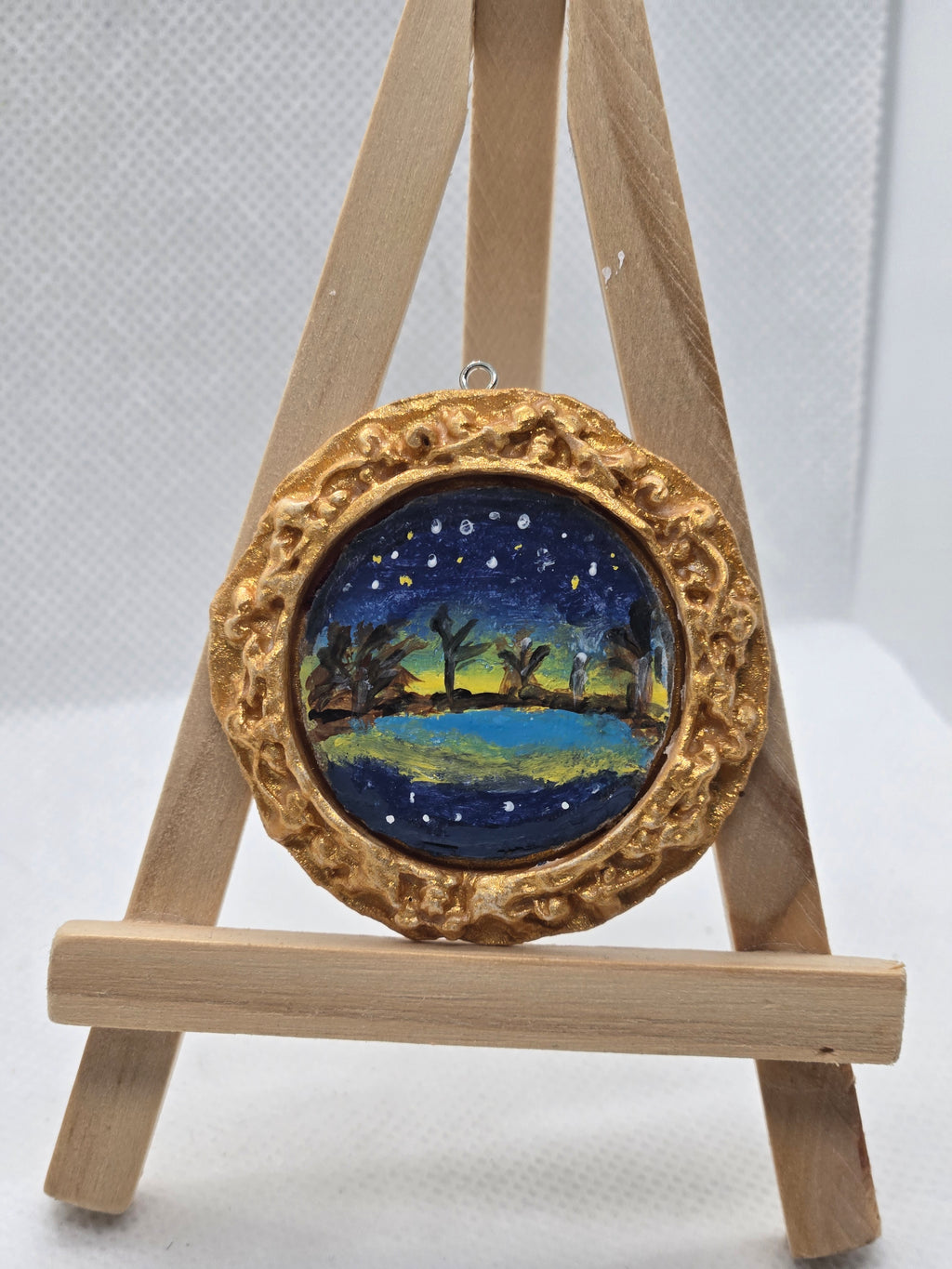 Starry Beach Miniature Painting