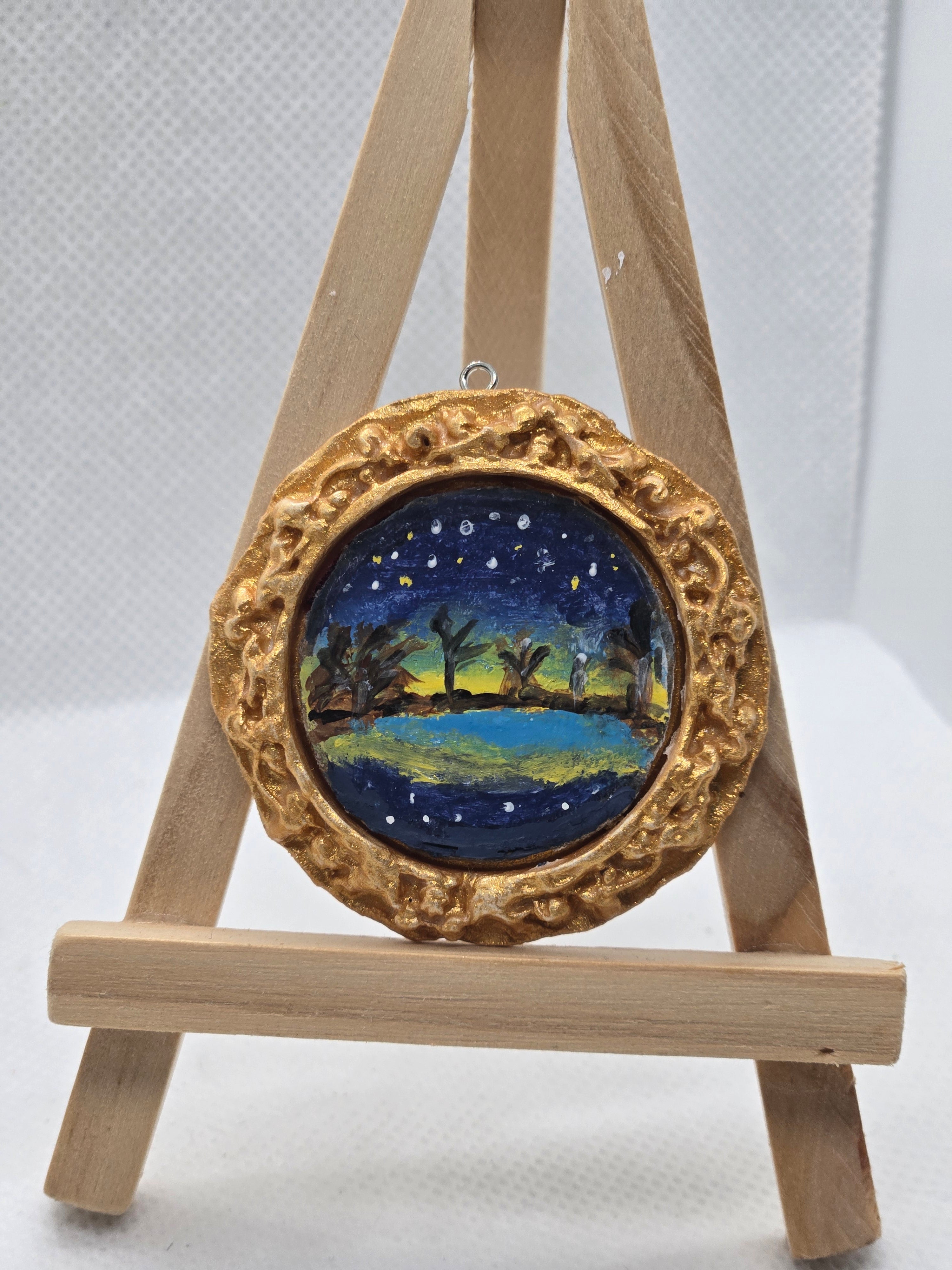 Starry Beach Miniature Painting