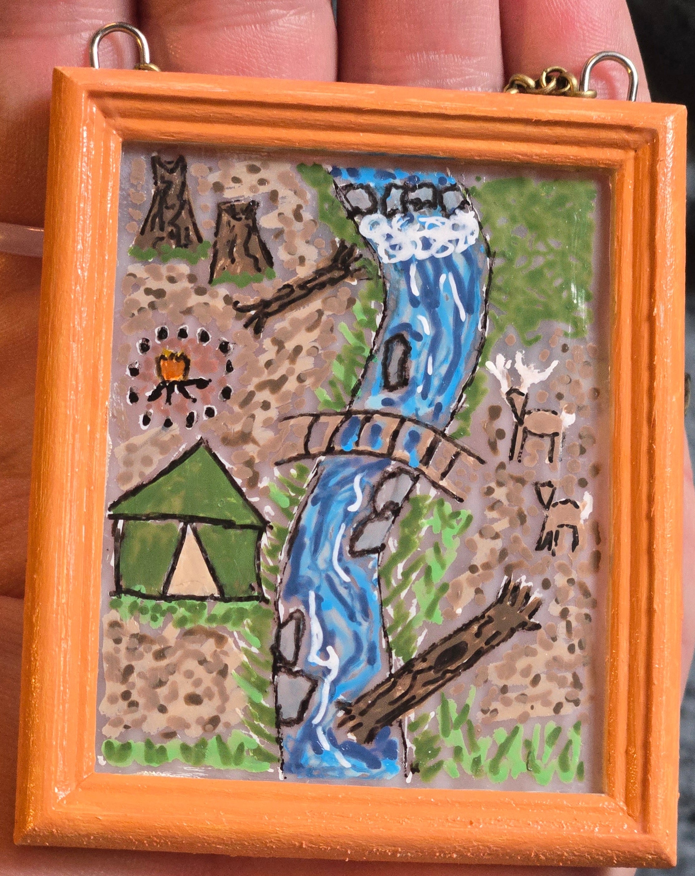 Tiny Camp Site Art Ornament