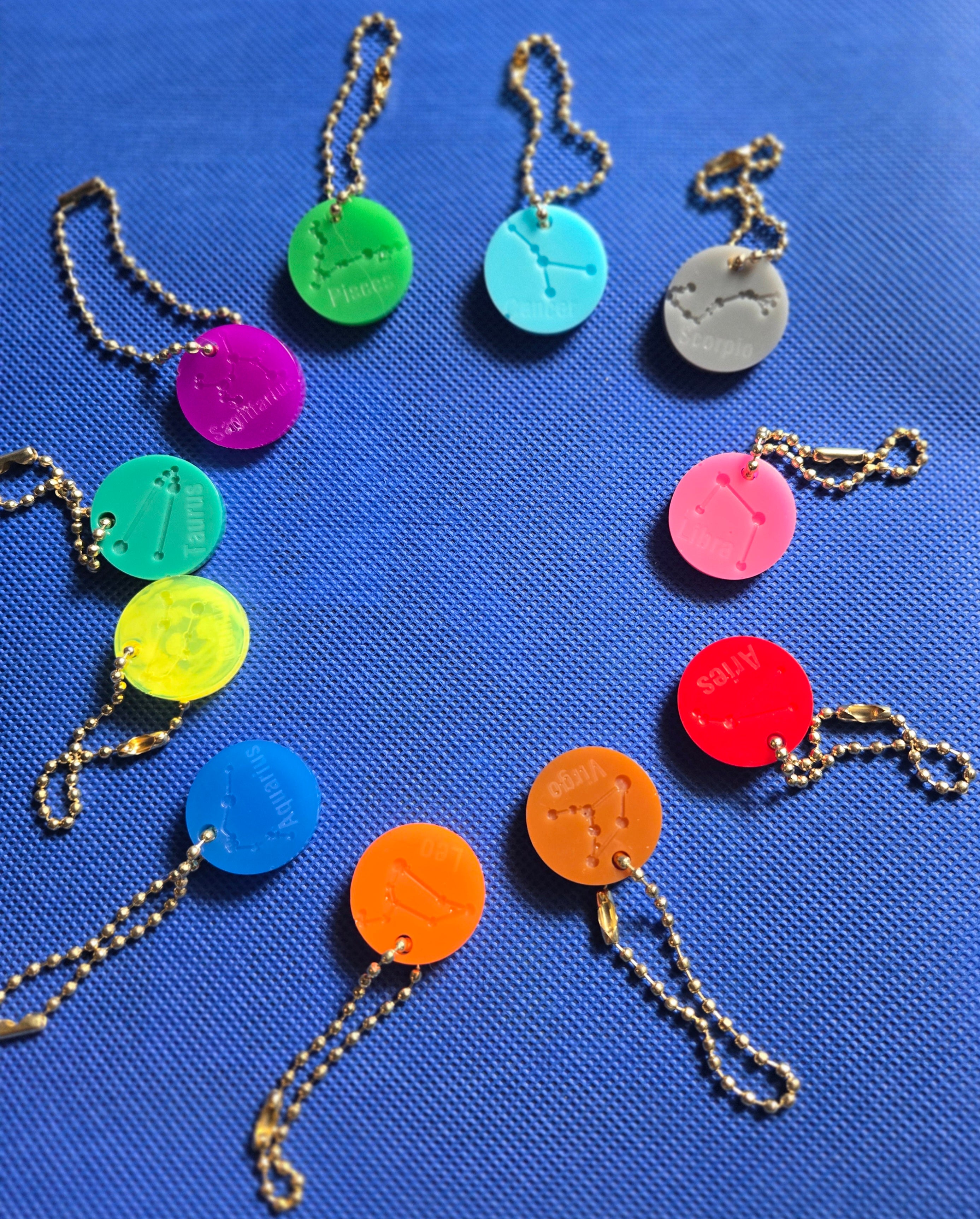 Zodiac Keychain Bright Gemini