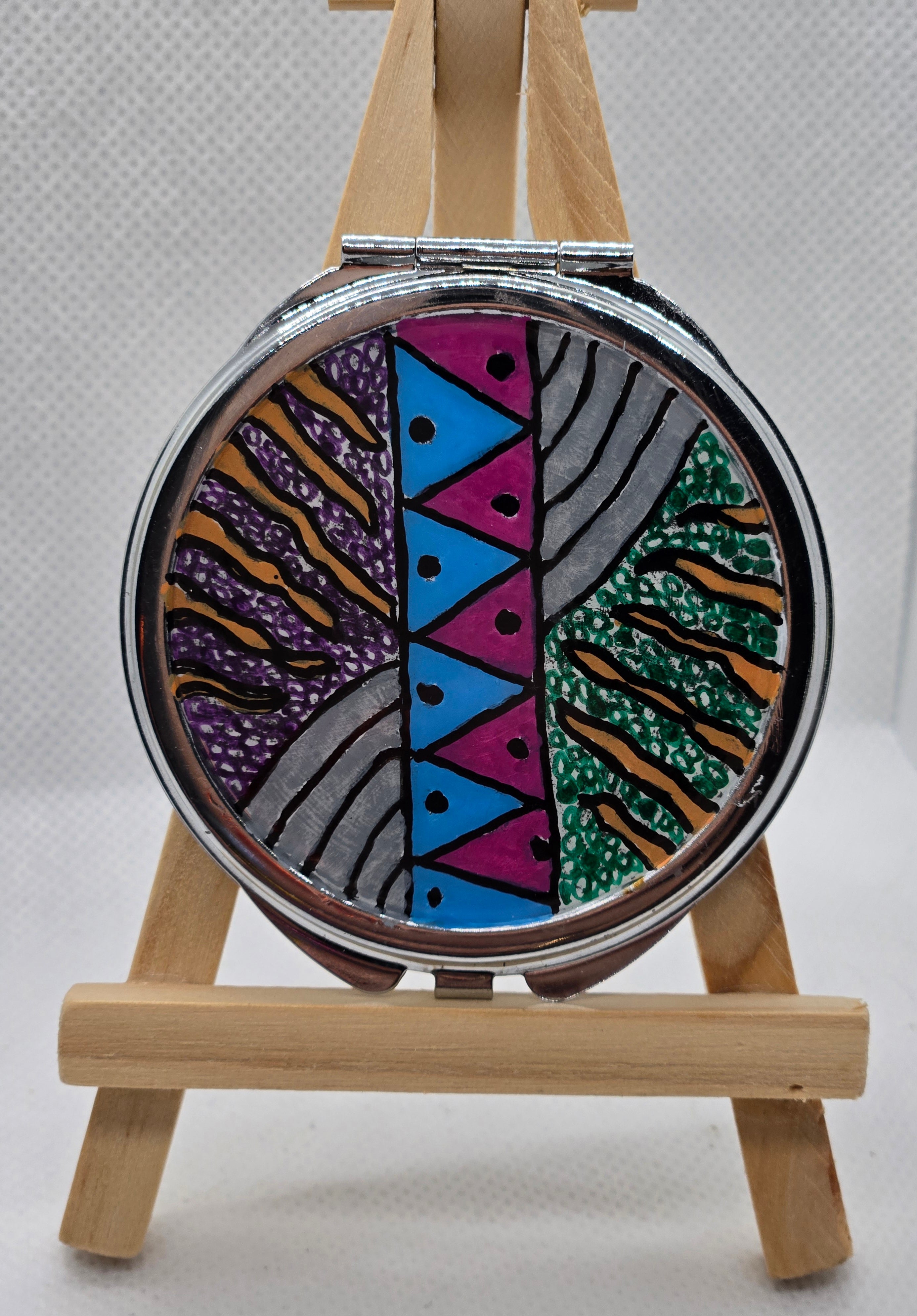 Nineties Pop Art Style Mirror Compact