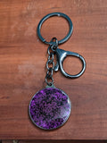 Purple textured keychain