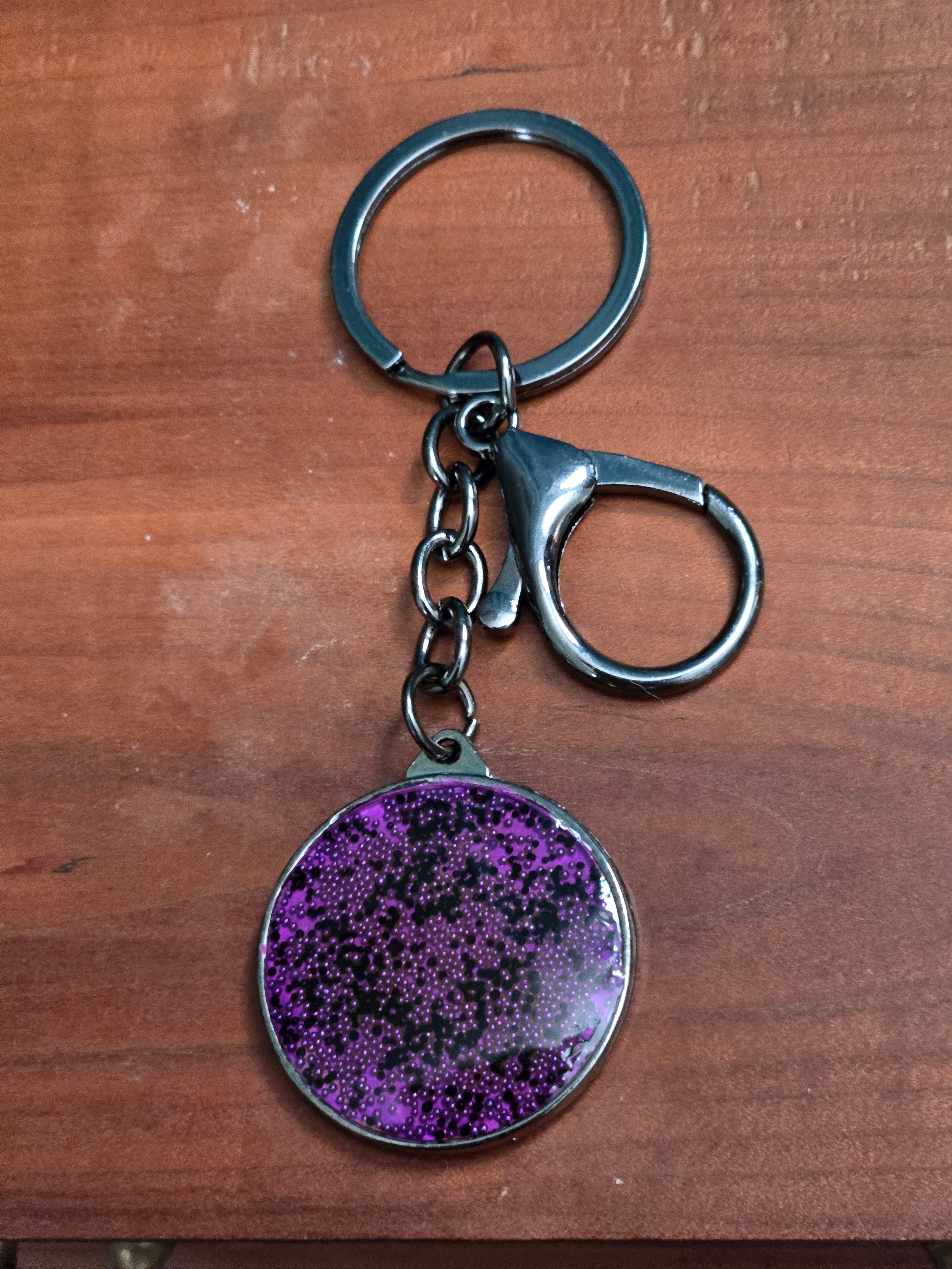 Purple textured keychain