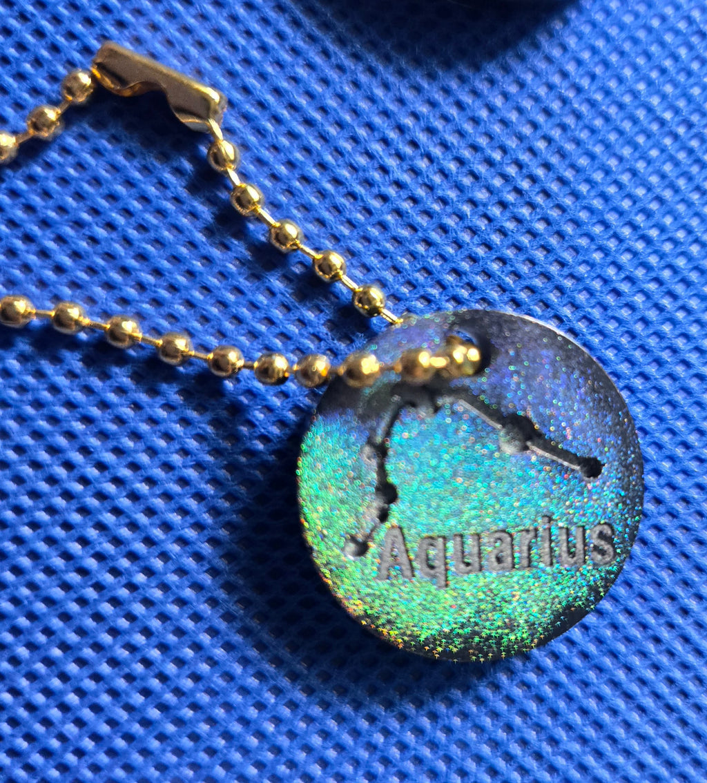 Zodiac Keychain Metallic Aquarius