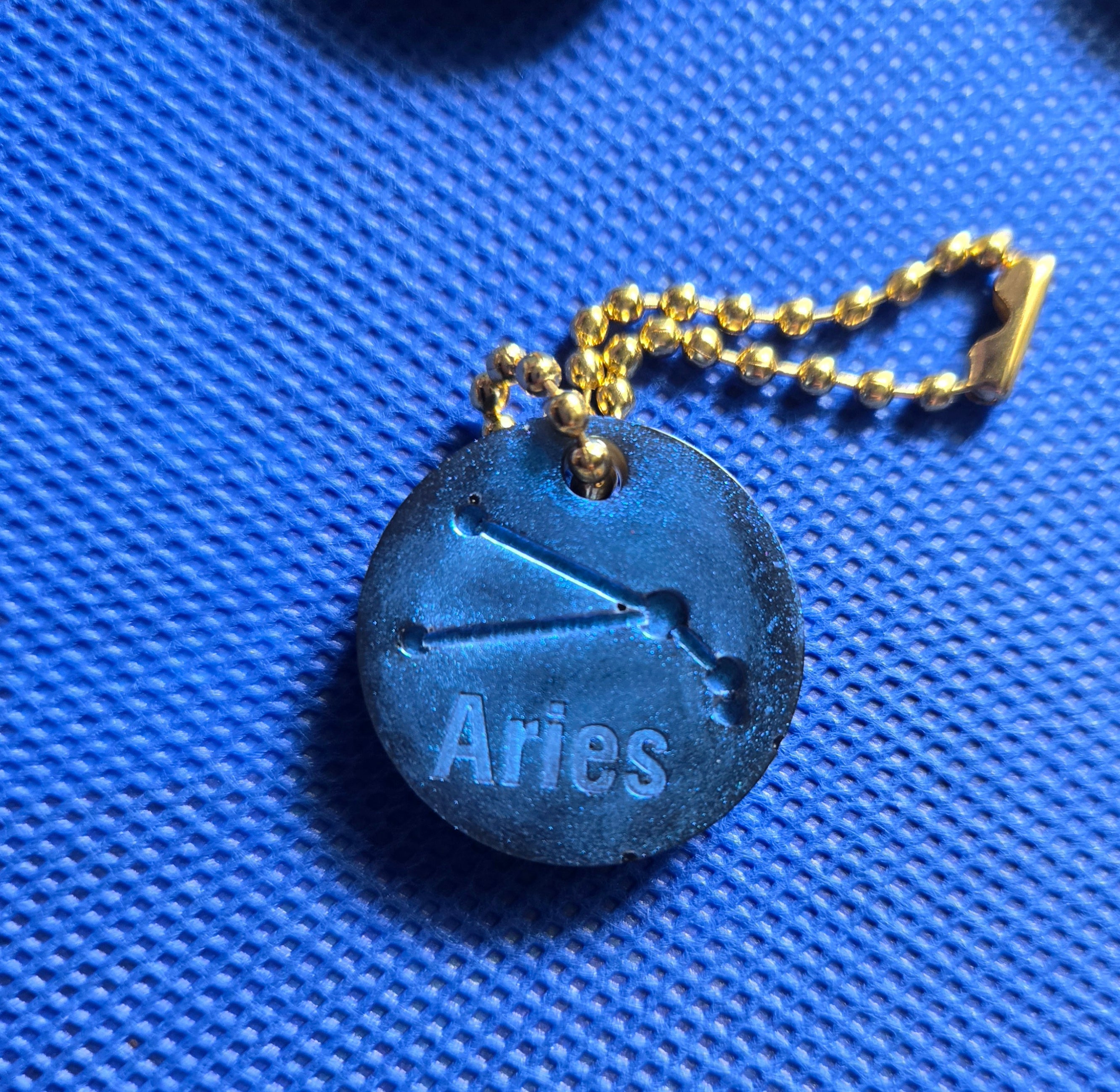 Zodiac Keychain Metallic Aries