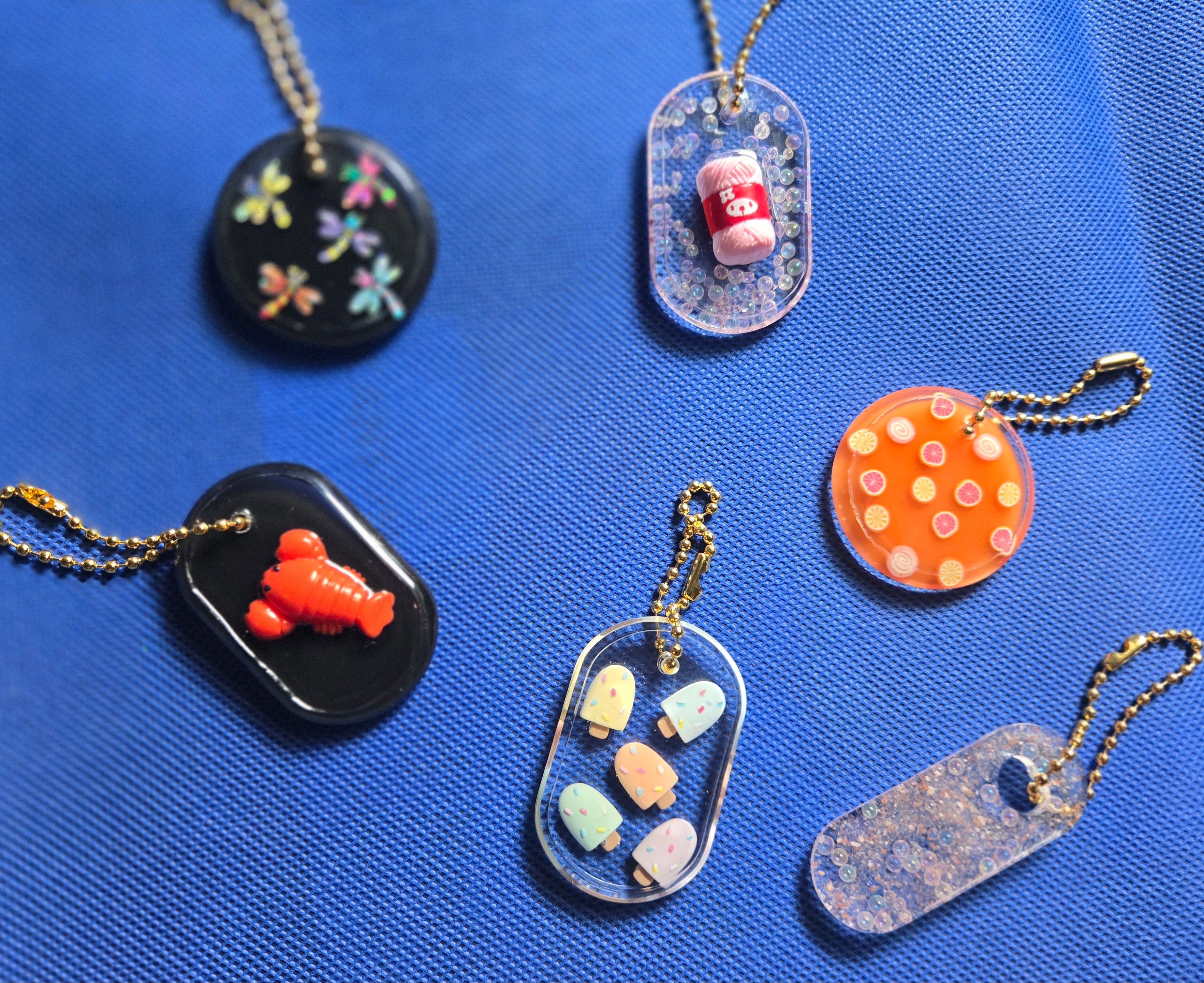 Citrus Resin Keychain