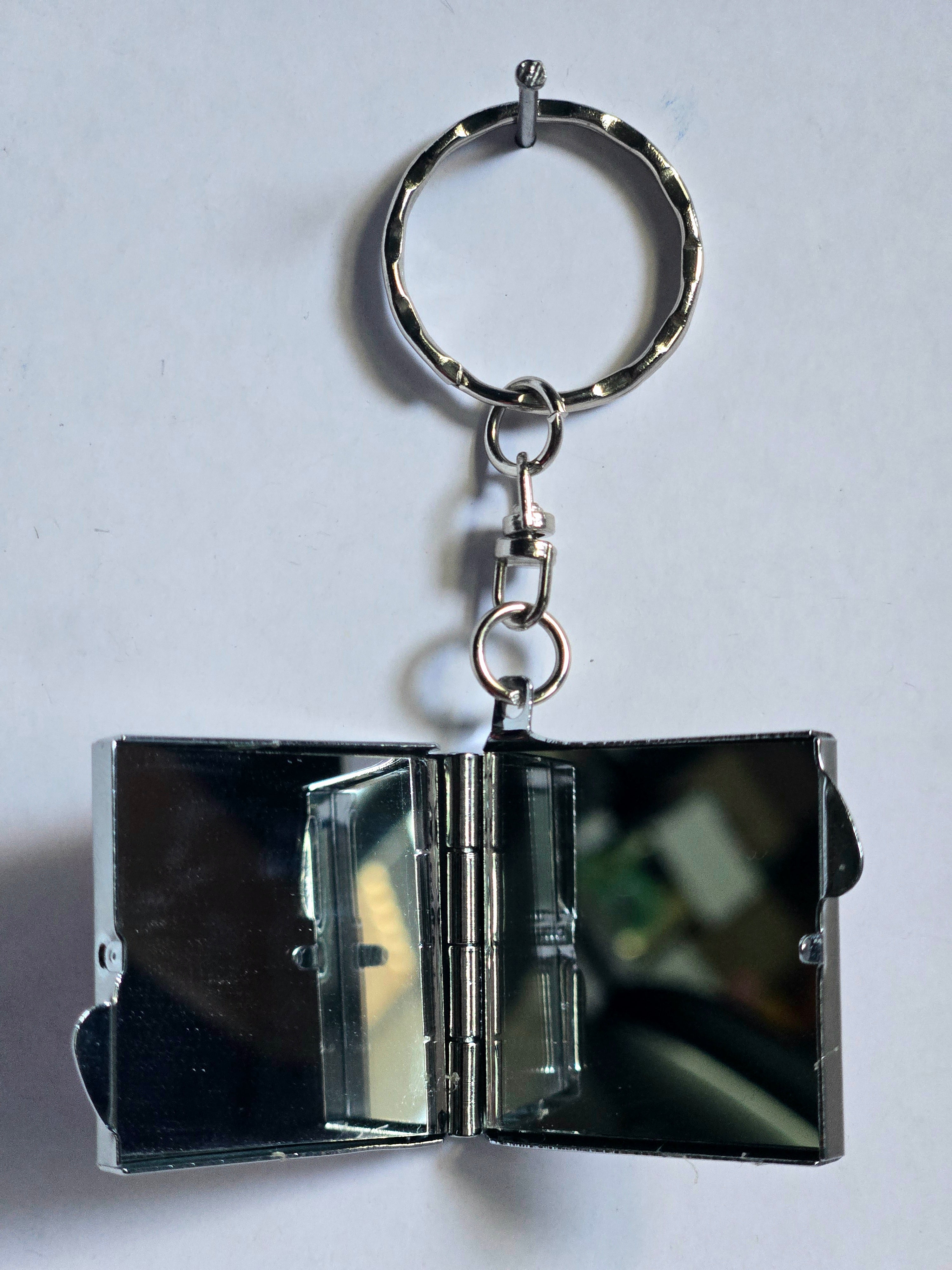 Peaches Mini Compact Mirror Keychain