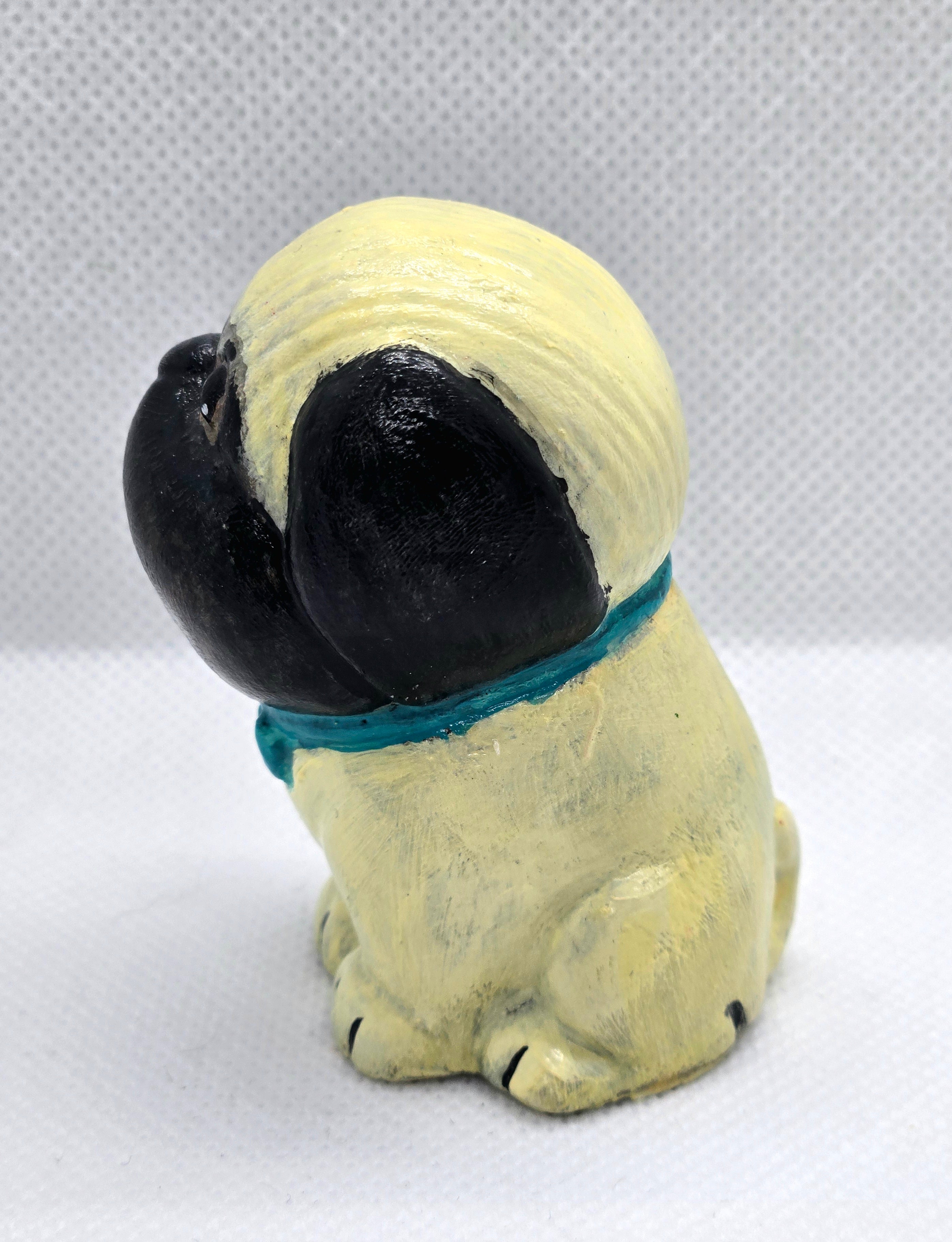 Pug Plaster Figure