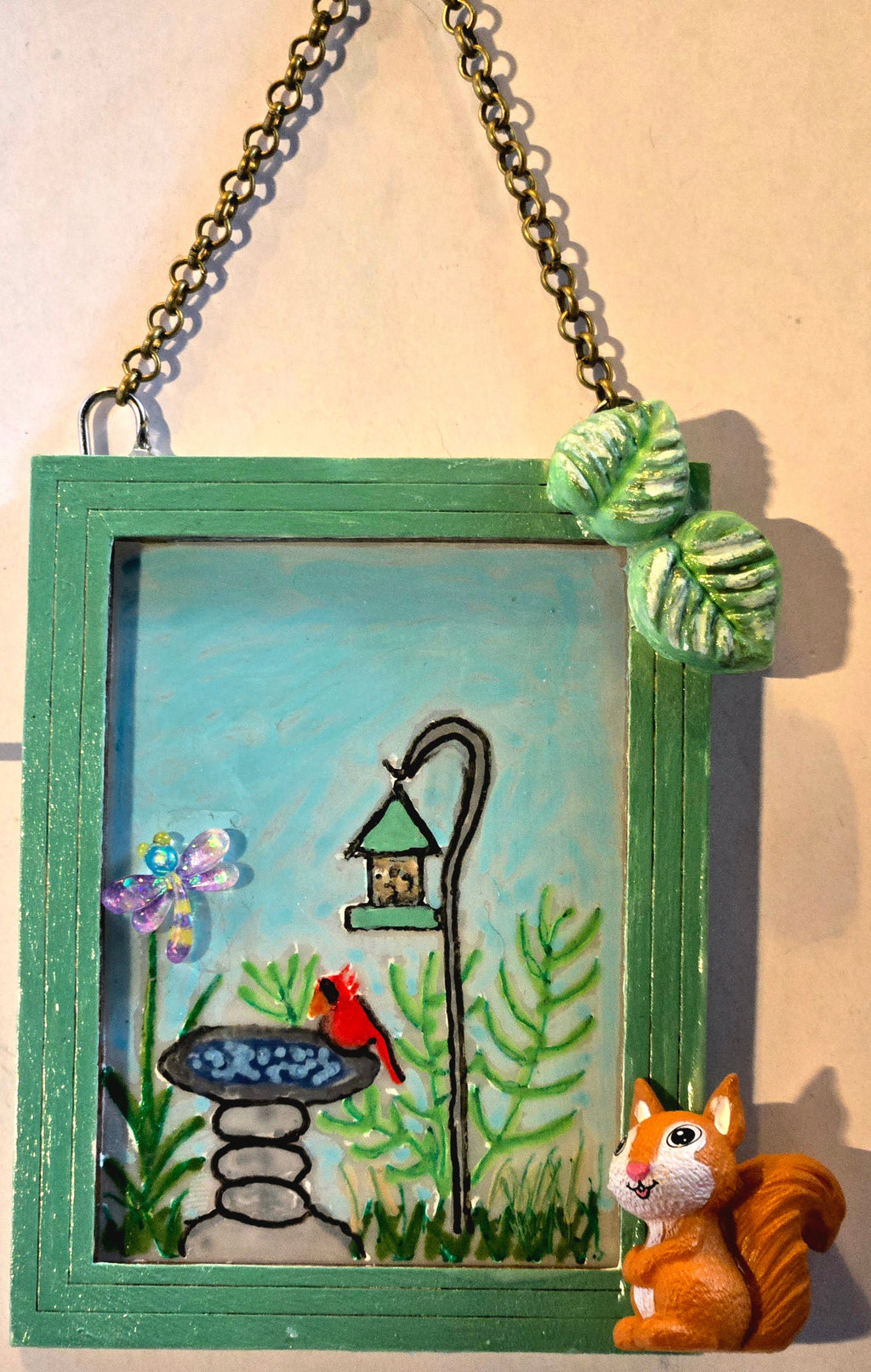 Meeting at the Feeder Art Ornament