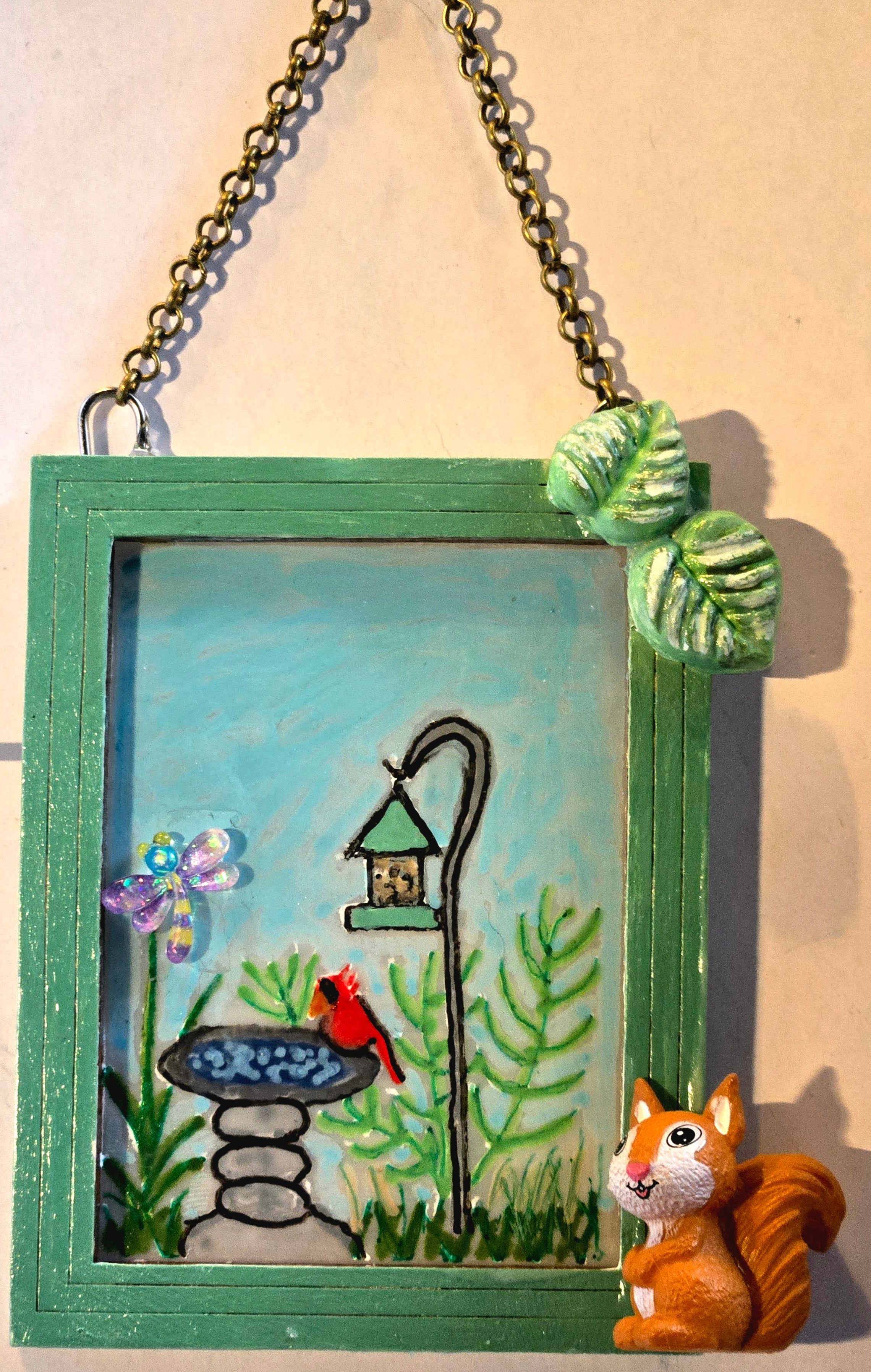 Meeting at the Feeder Art Ornament