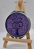 Purple Mosaic Style Compact Mirror