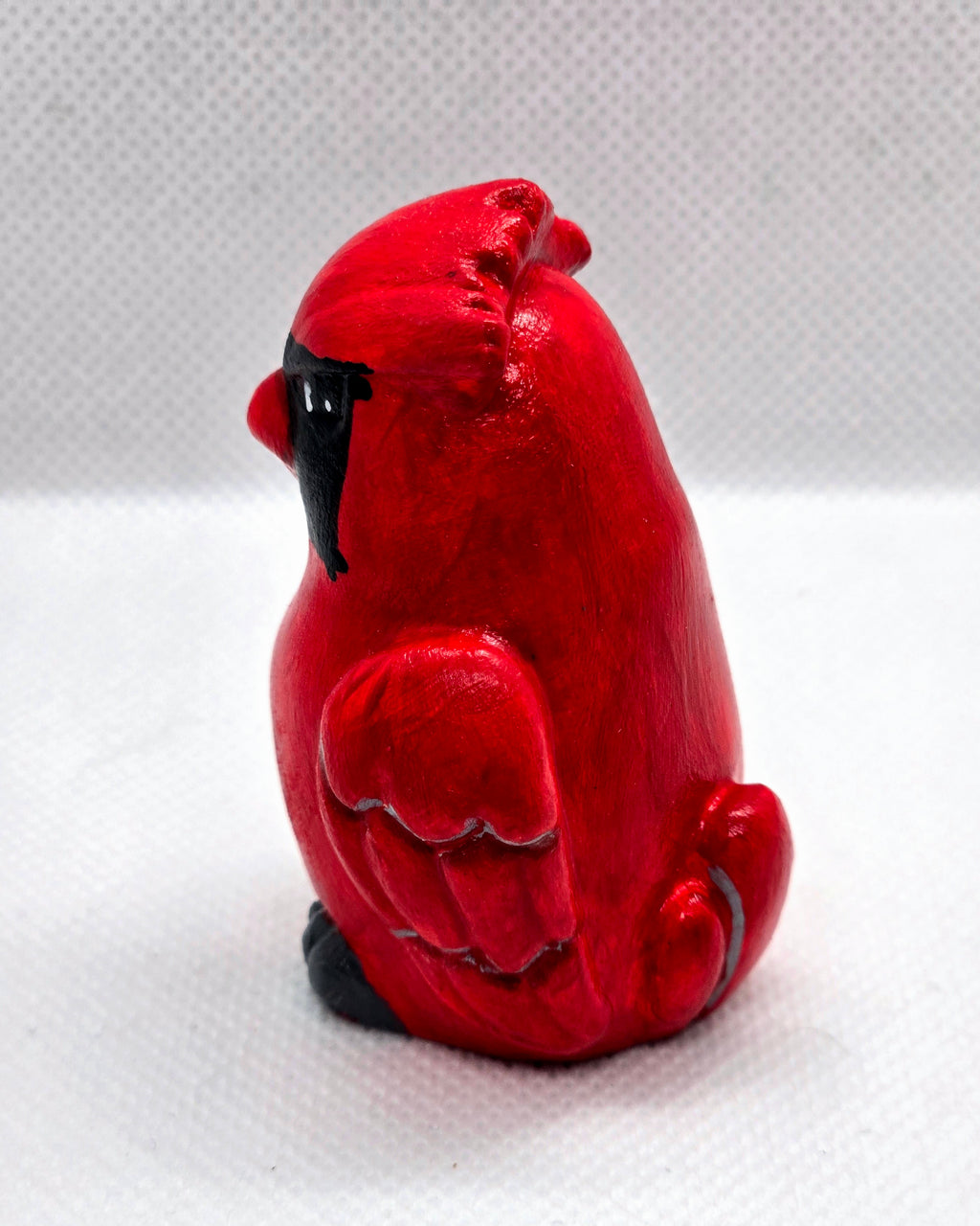 Red Cardinal Plaster Figure