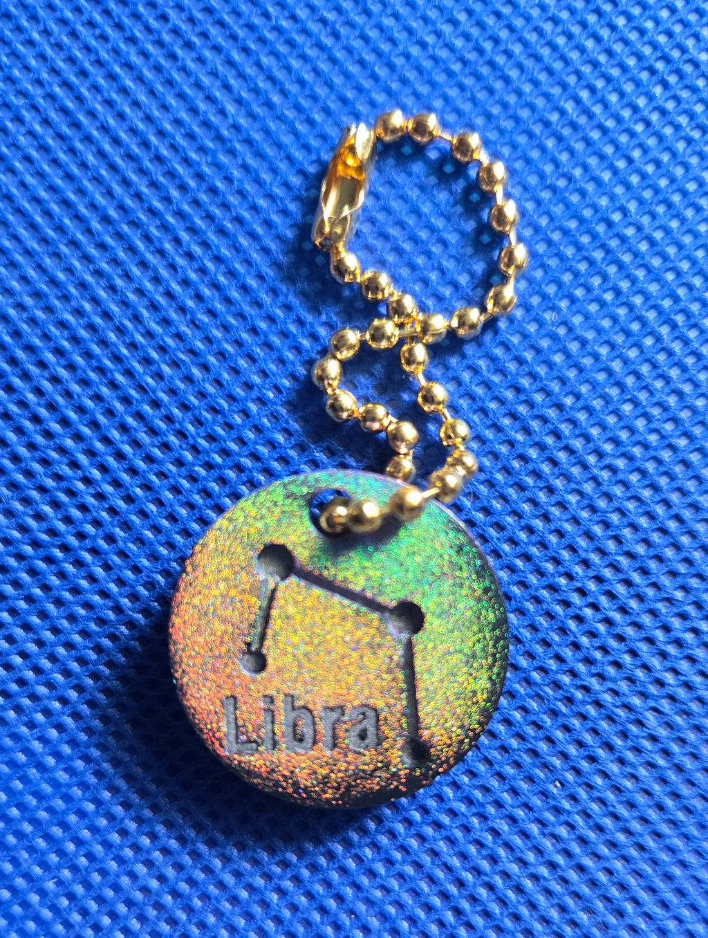 Zodiac Keychain Rainbow Holo Libra