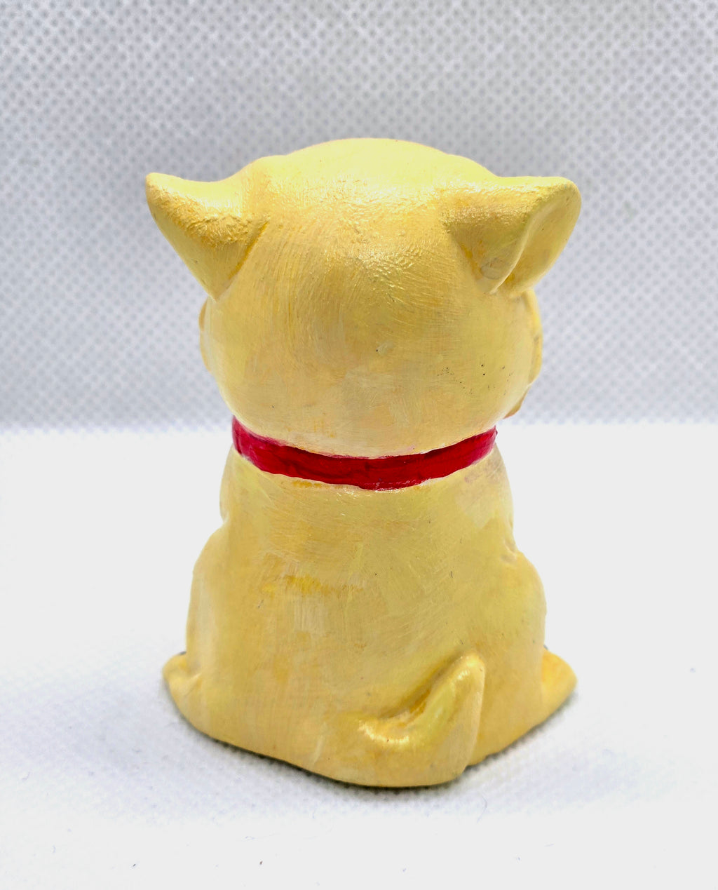 Yellow Puppy Plaster Figure