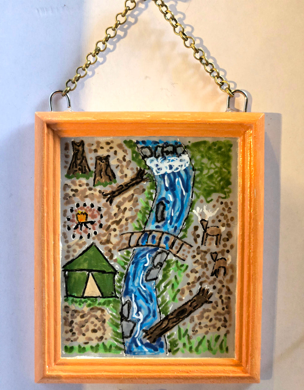 Tiny Camp Site Art Ornament